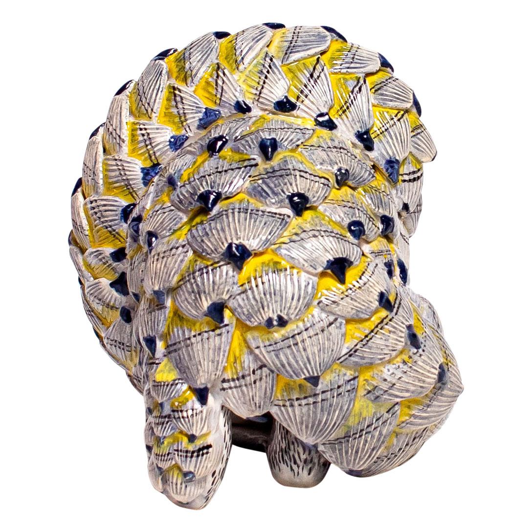 Ceramic  Pangolin Sculpture , hand made in South Africa In Excellent Condition For Sale In North Miami, FL