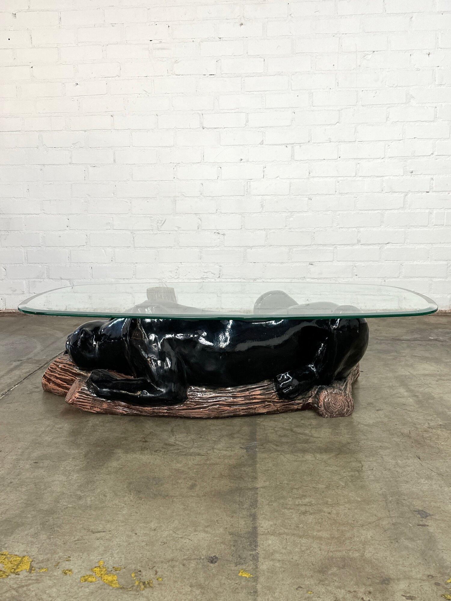 Ceramic Panther Coffee Table For Sale 5