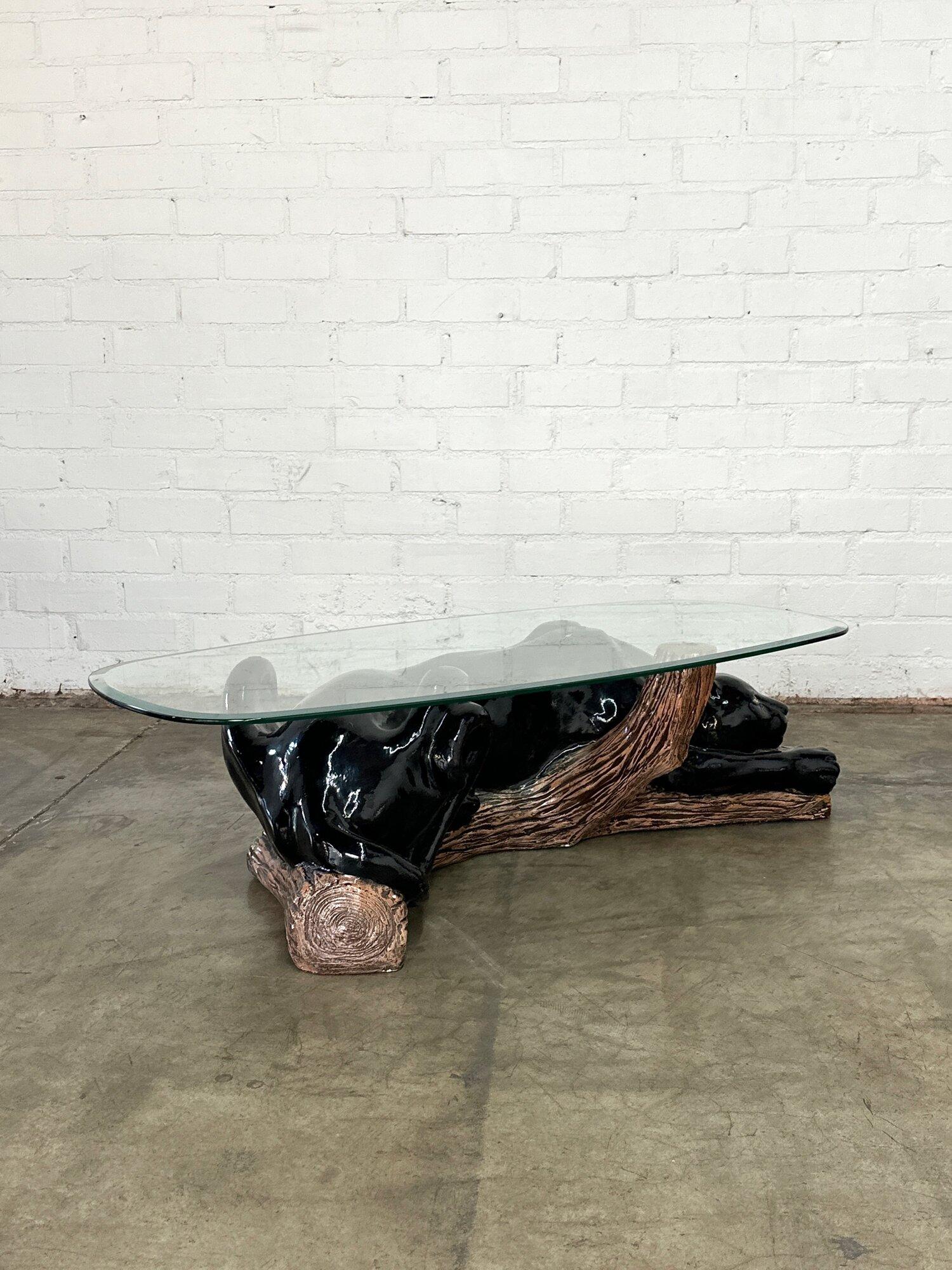 Ceramic Panther Coffee Table For Sale 3