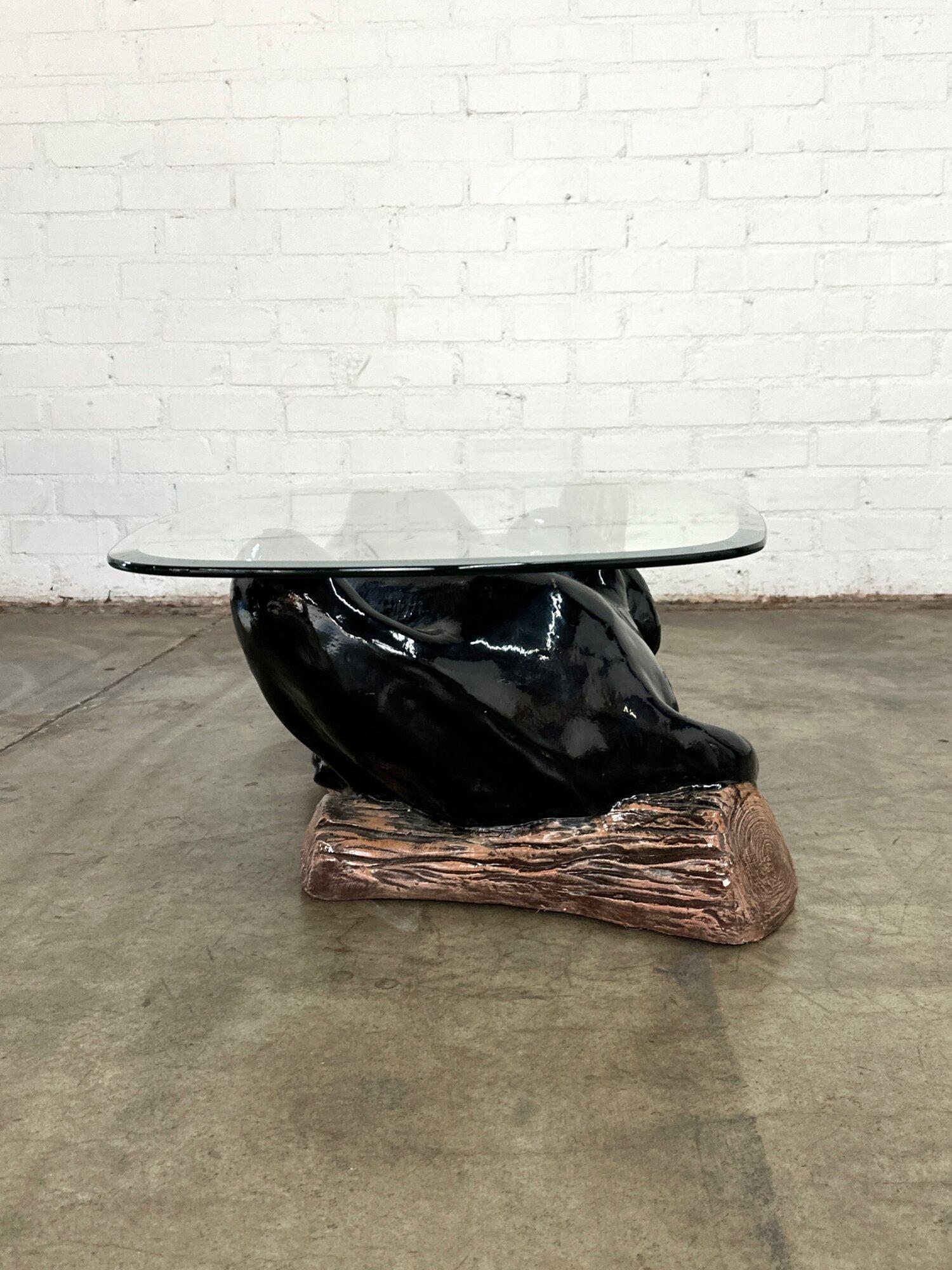 Ceramic Panther Coffee Table For Sale 4