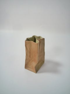 Ceramic Paper Bag Vase Designed by Tapio Wirkkala for Rosenthal, Germany, 1970s