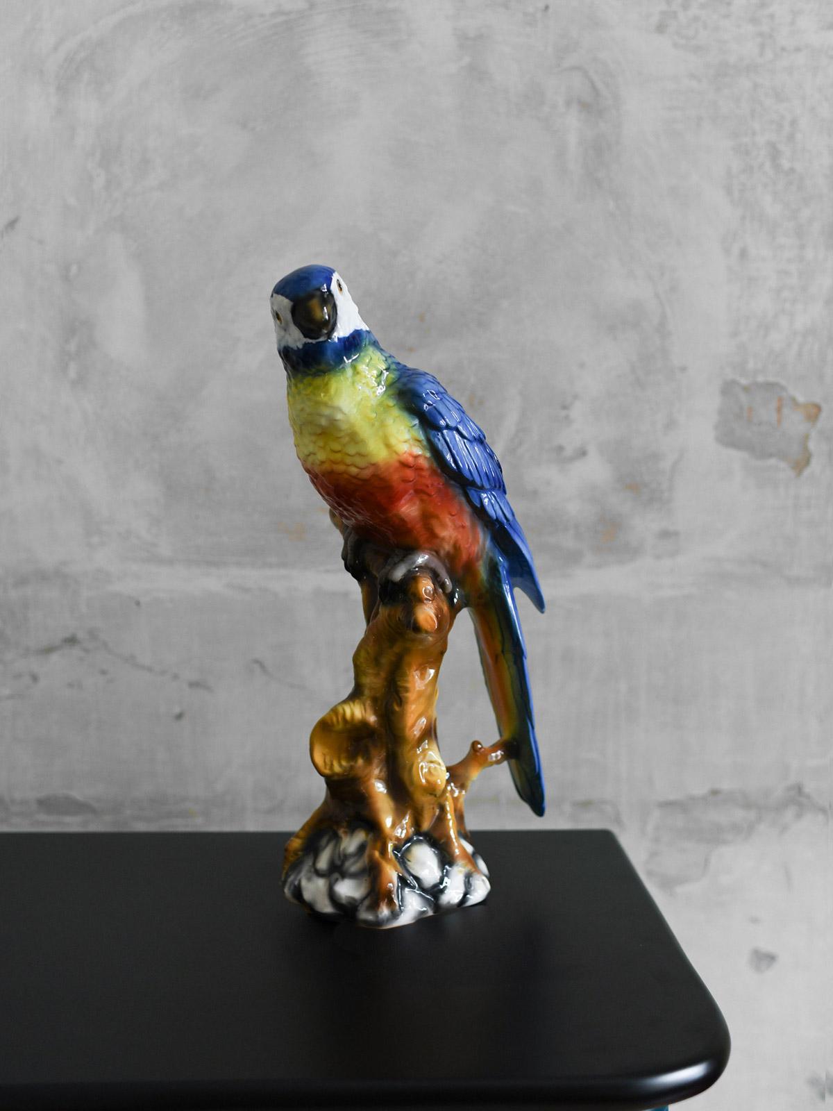 Italian Ceramic Parrot by Ceramiche Boxer, Bassano Del Grappa For Sale