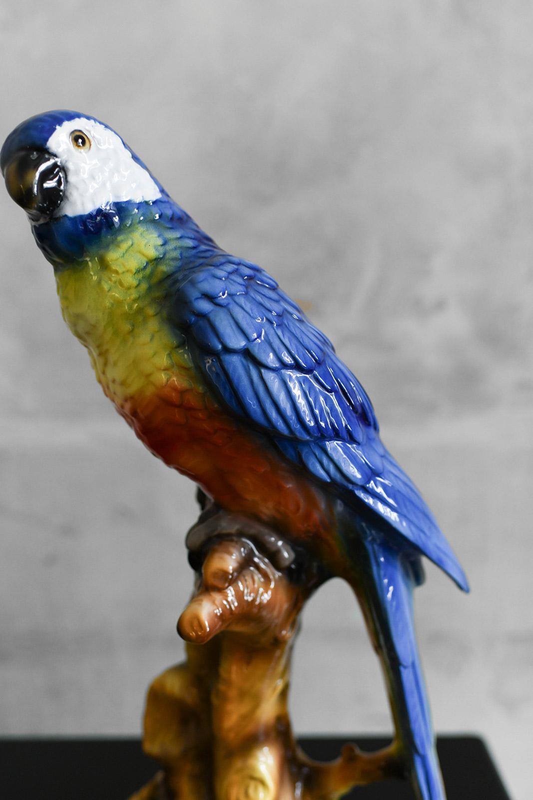 Ceramic Parrot by Ceramiche Boxer, Bassano Del Grappa In Good Condition For Sale In Roma, RM