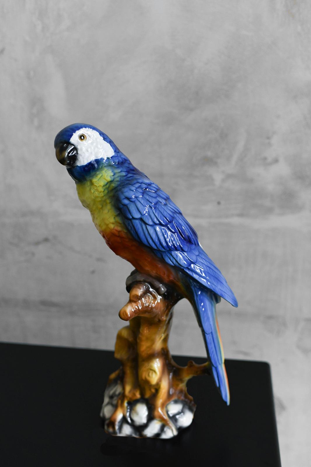 Mid-20th Century Ceramic Parrot by Ceramiche Boxer, Bassano Del Grappa For Sale