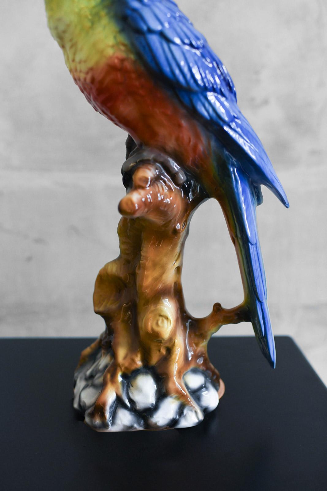 Ceramic Parrot by Ceramiche Boxer, Bassano Del Grappa For Sale 2
