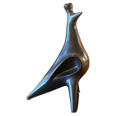 Ceramic Peacock by Roger Capron, Vallauris, France, 1950s