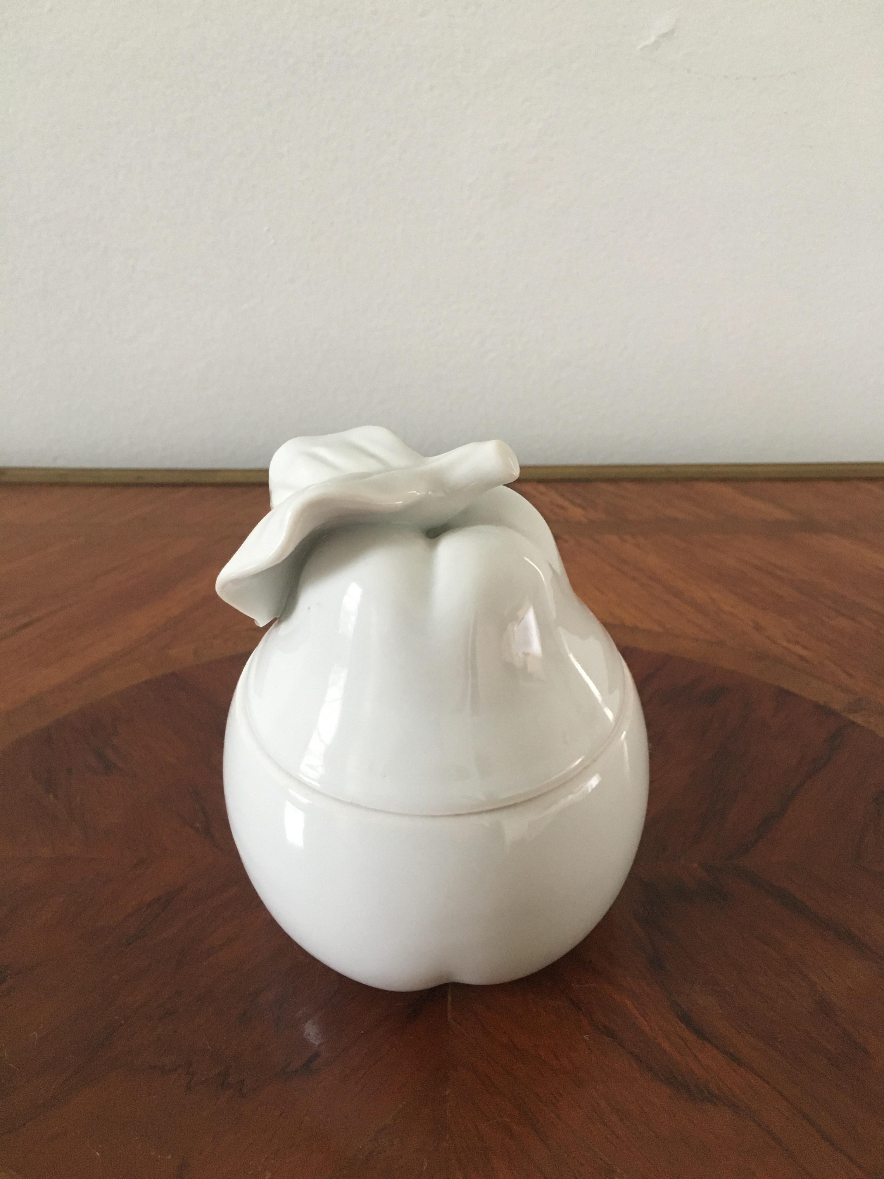 Organic Modern Ceramic Pear Lidded Container For Sale