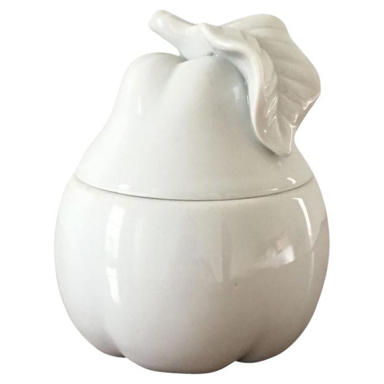Ceramic Pear Lidded Container For Sale