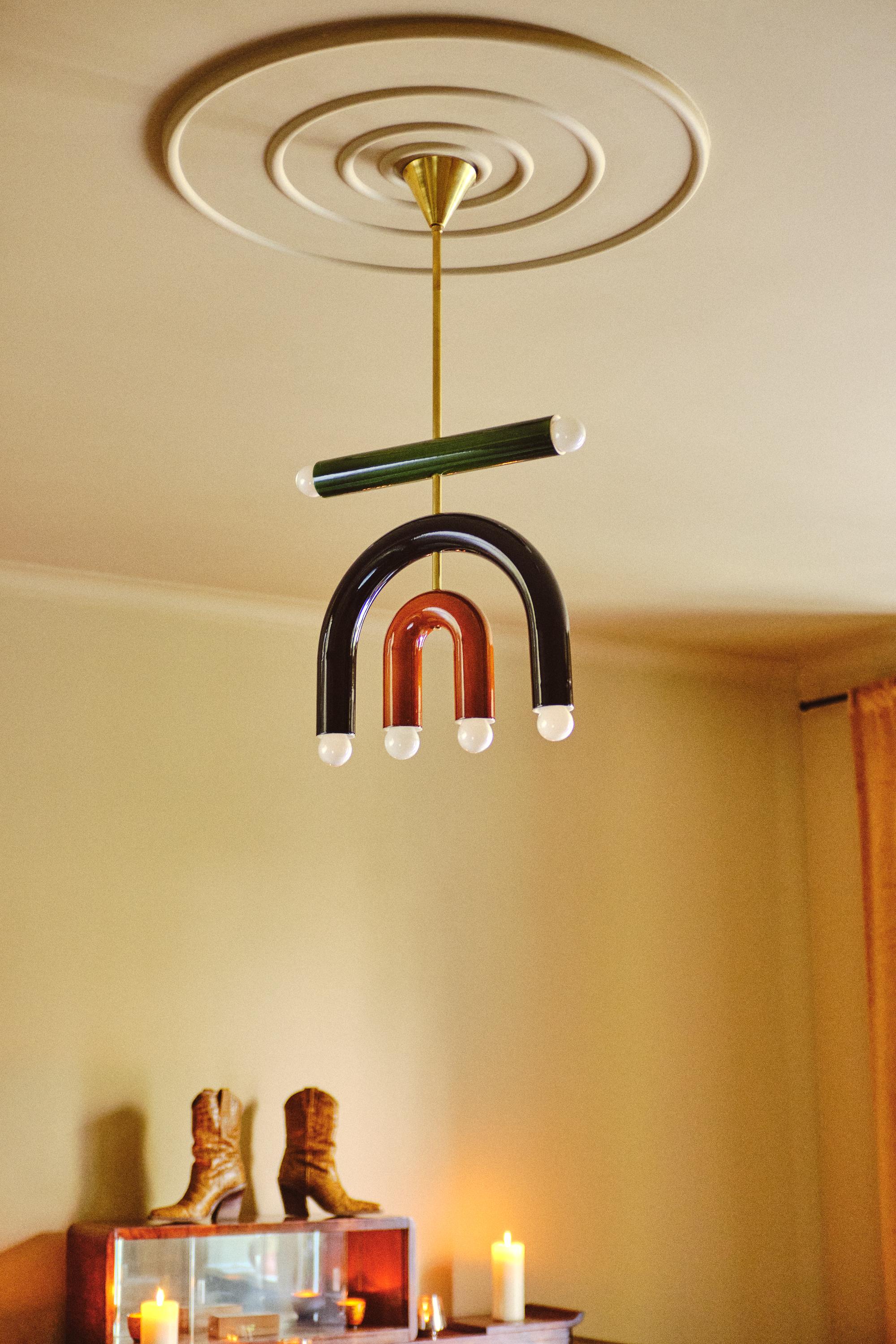 Organico moderno Lampada a pedale in ceramica TRN D1 finitura argento di Pani Jurek in vendita