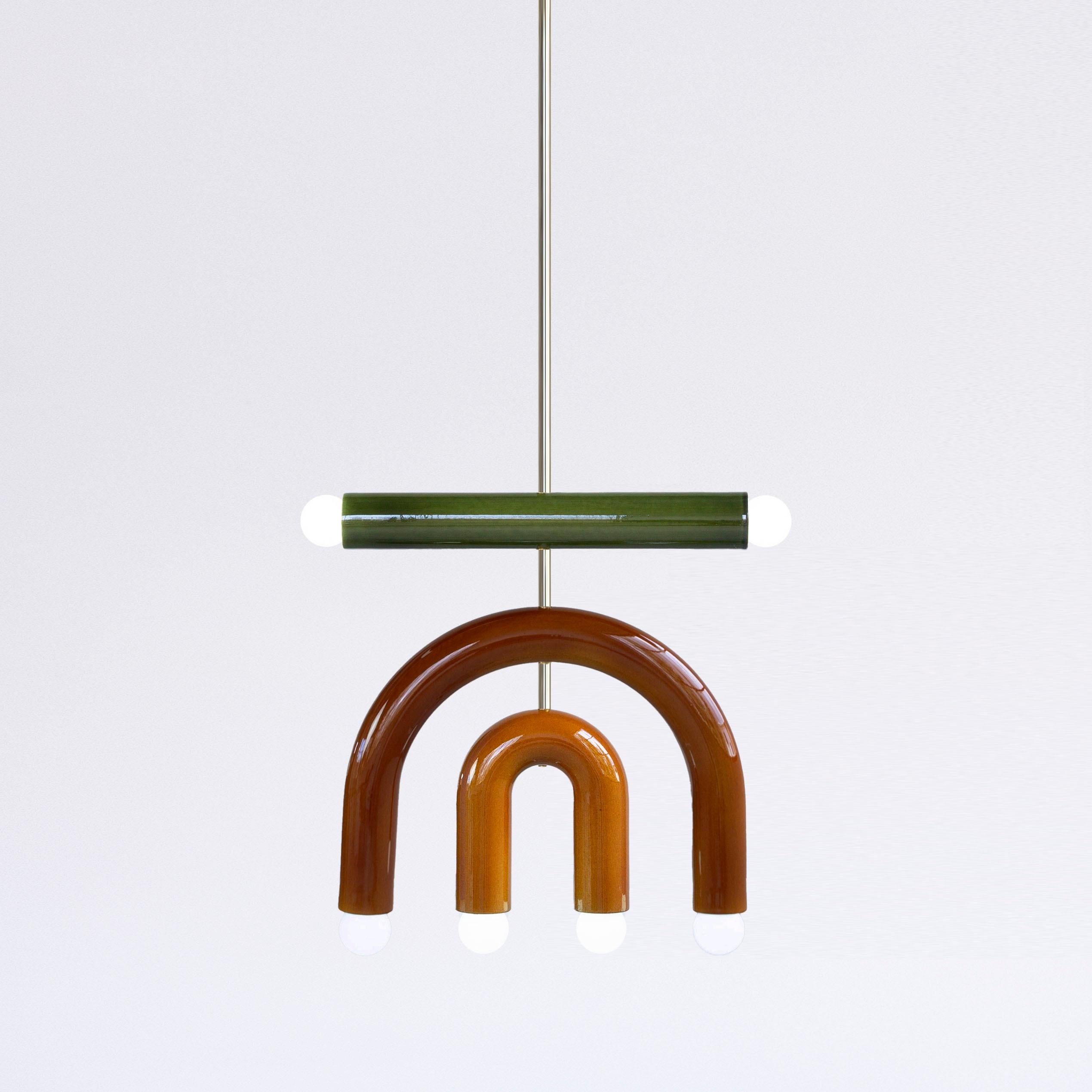 Fatto a mano Lampada a pedale in ceramica TRN D1 finitura argento di Pani Jurek in vendita