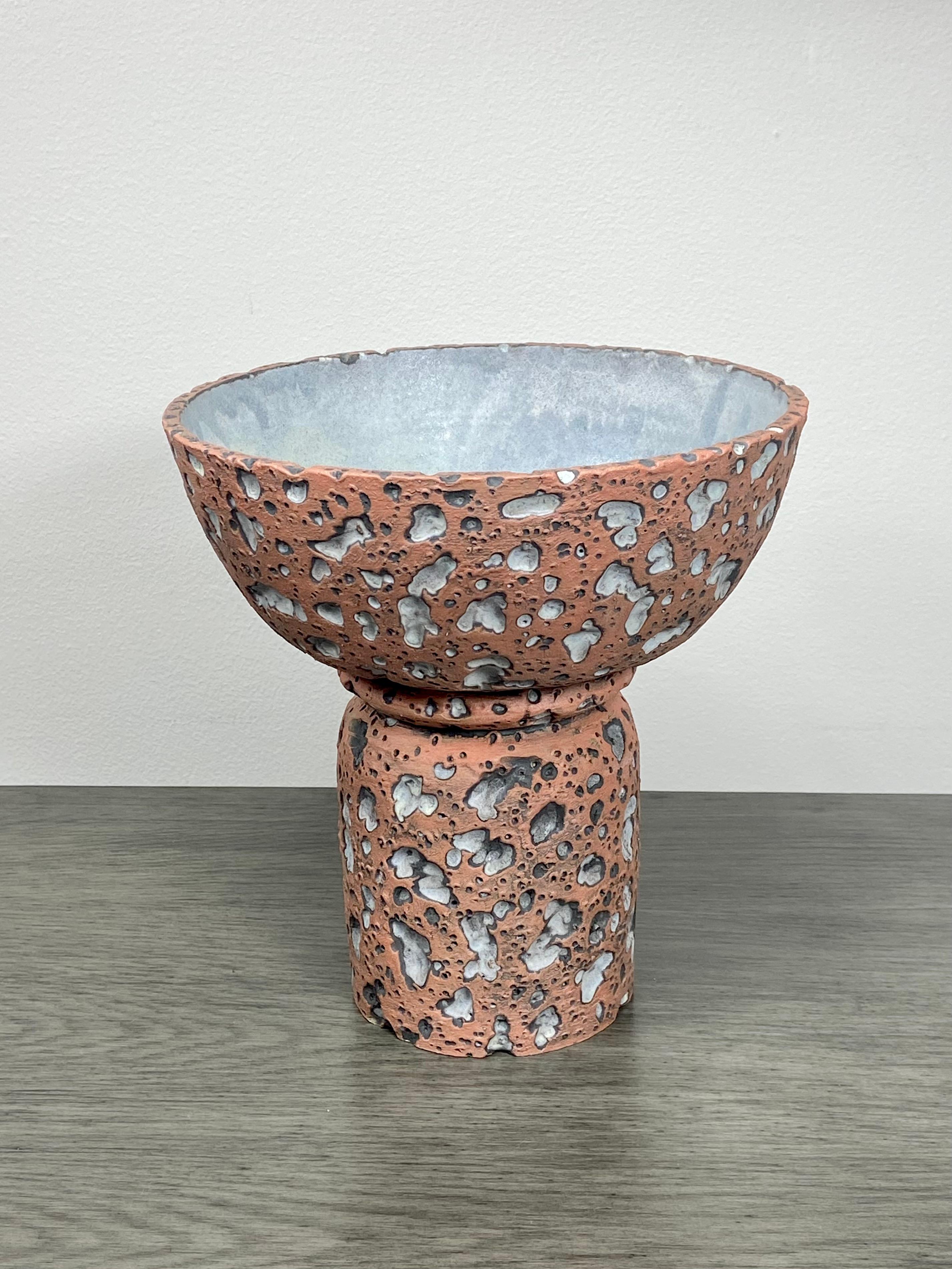 Contemporary Ceramic Pedestal Bowl by LGS Studio For Sale