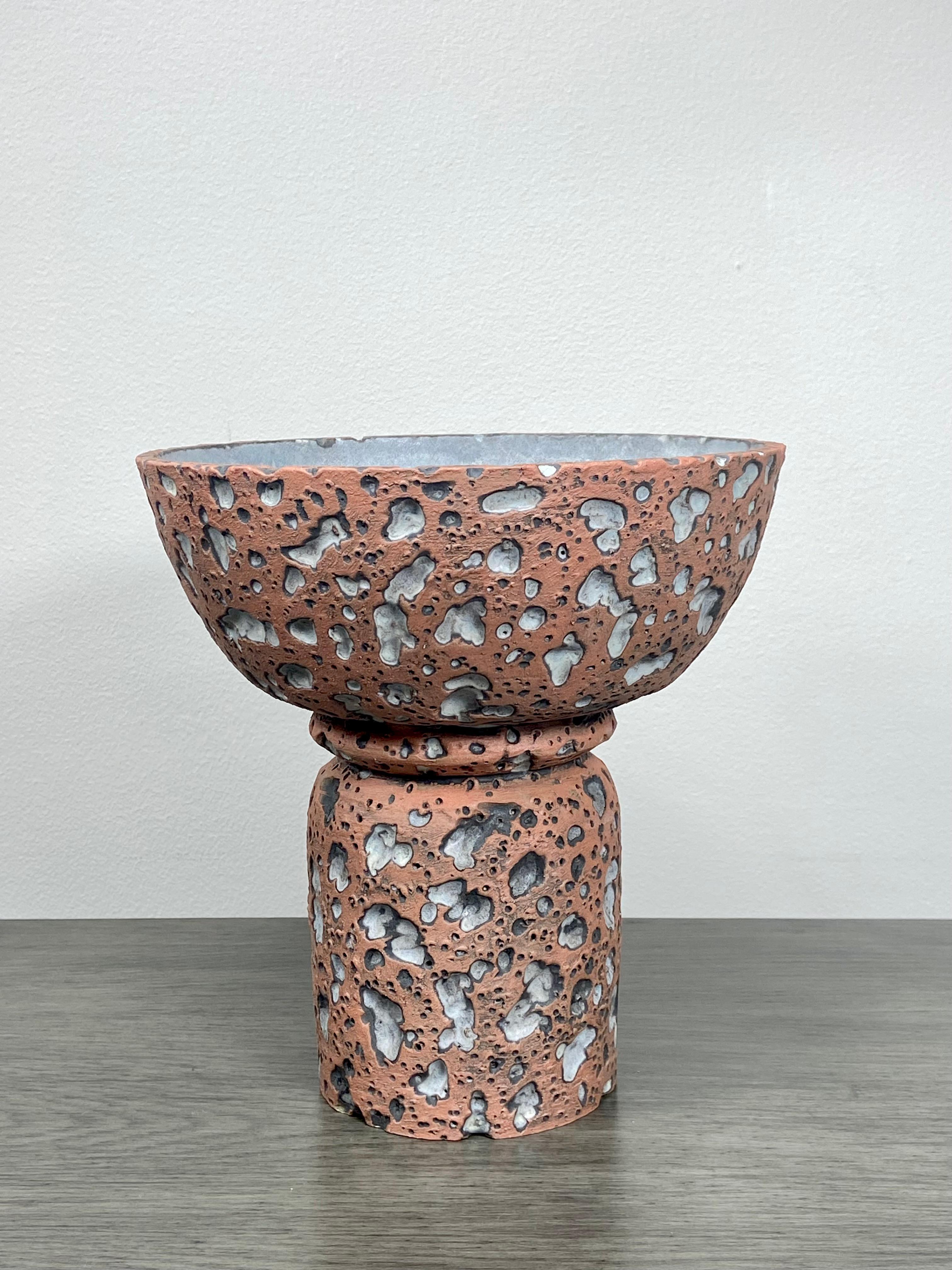 Ceramic Pedestal Bowl by LGS Studio For Sale 1
