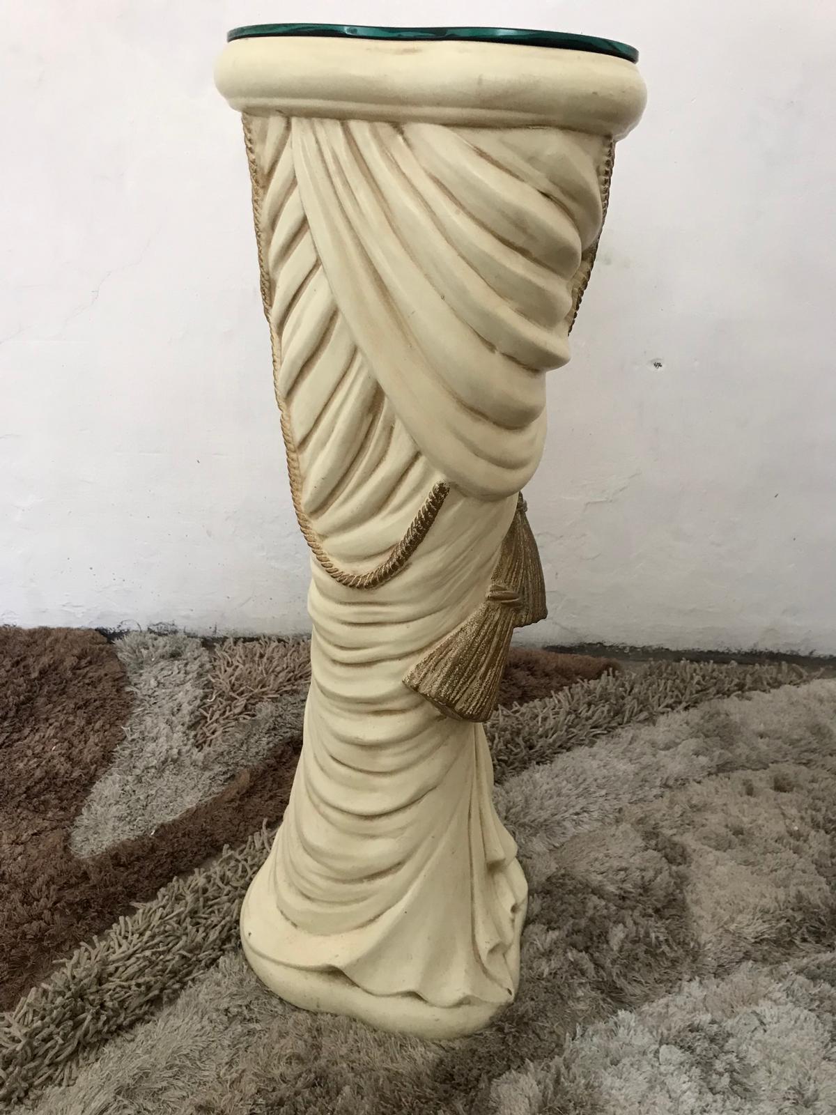Hollywood Regency Piedistallo in ceramica, Italia 1960 in vendita