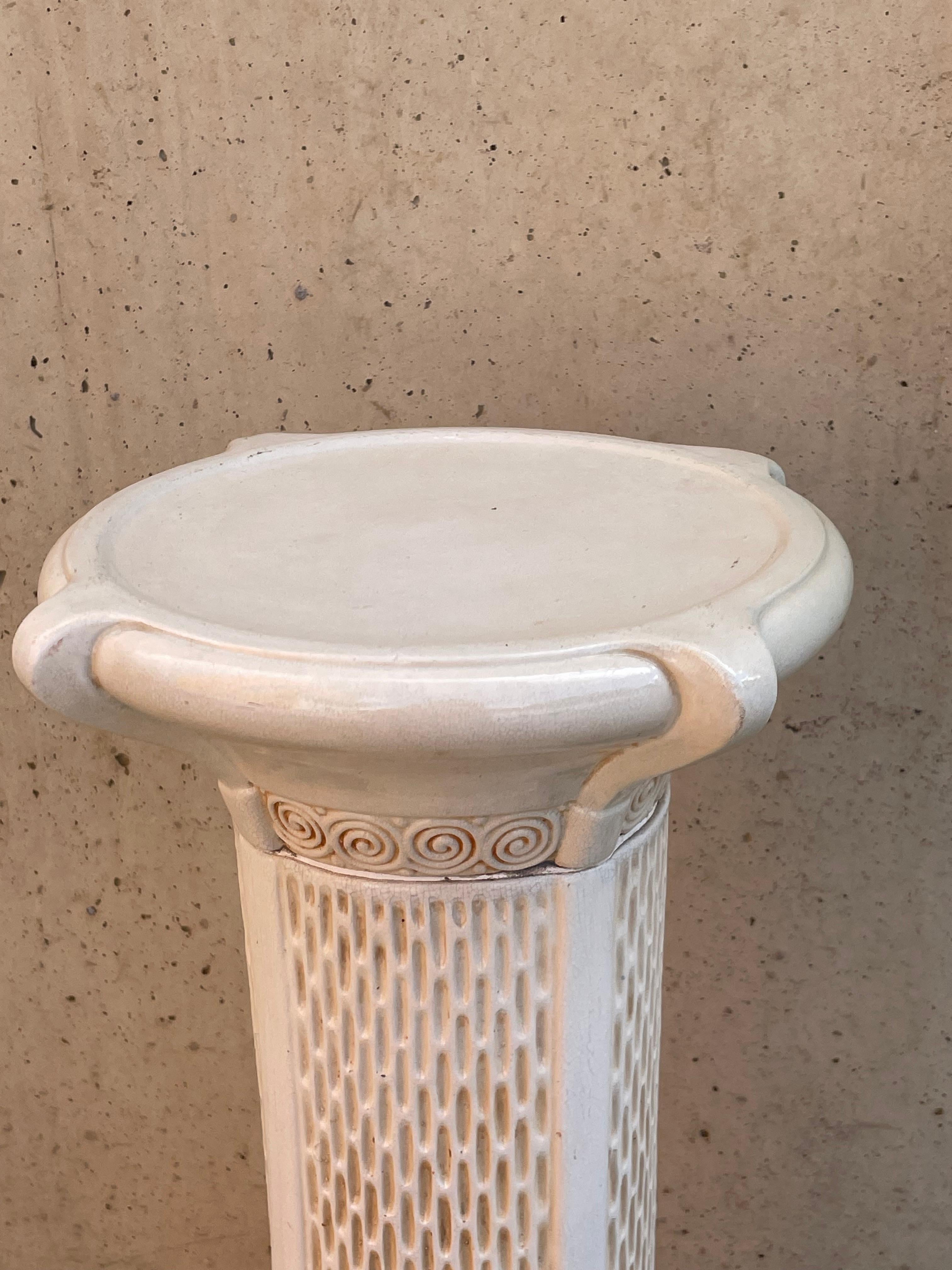 English Ceramic Pedestal Plant Stand Plinth Made in England  For Sale