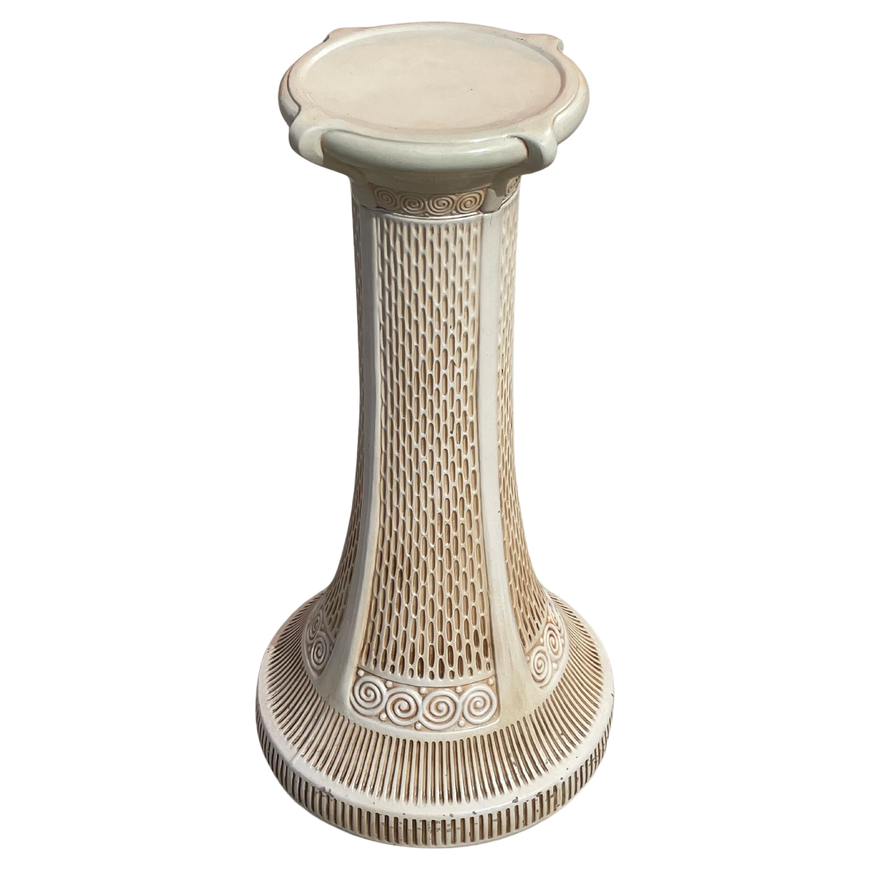 Ceramic Pedestal Plant Stand Plinth Made in England  For Sale