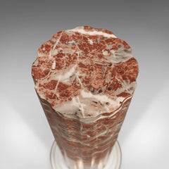 Ceramic Pedestal with Rouge Marble Effect Finish, Late 20th Century Plant Stand
