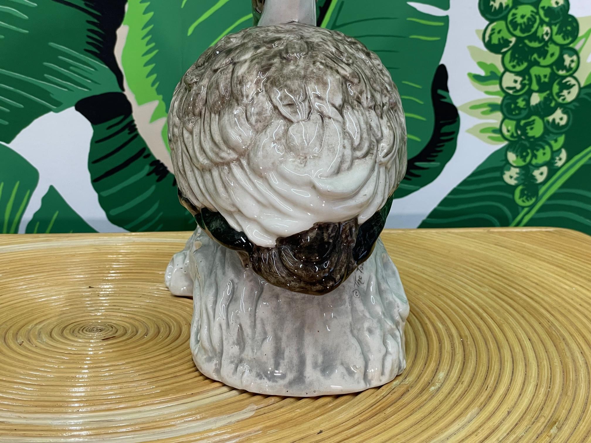 Ceramic Pelican Figurine In Good Condition For Sale In Jacksonville, FL