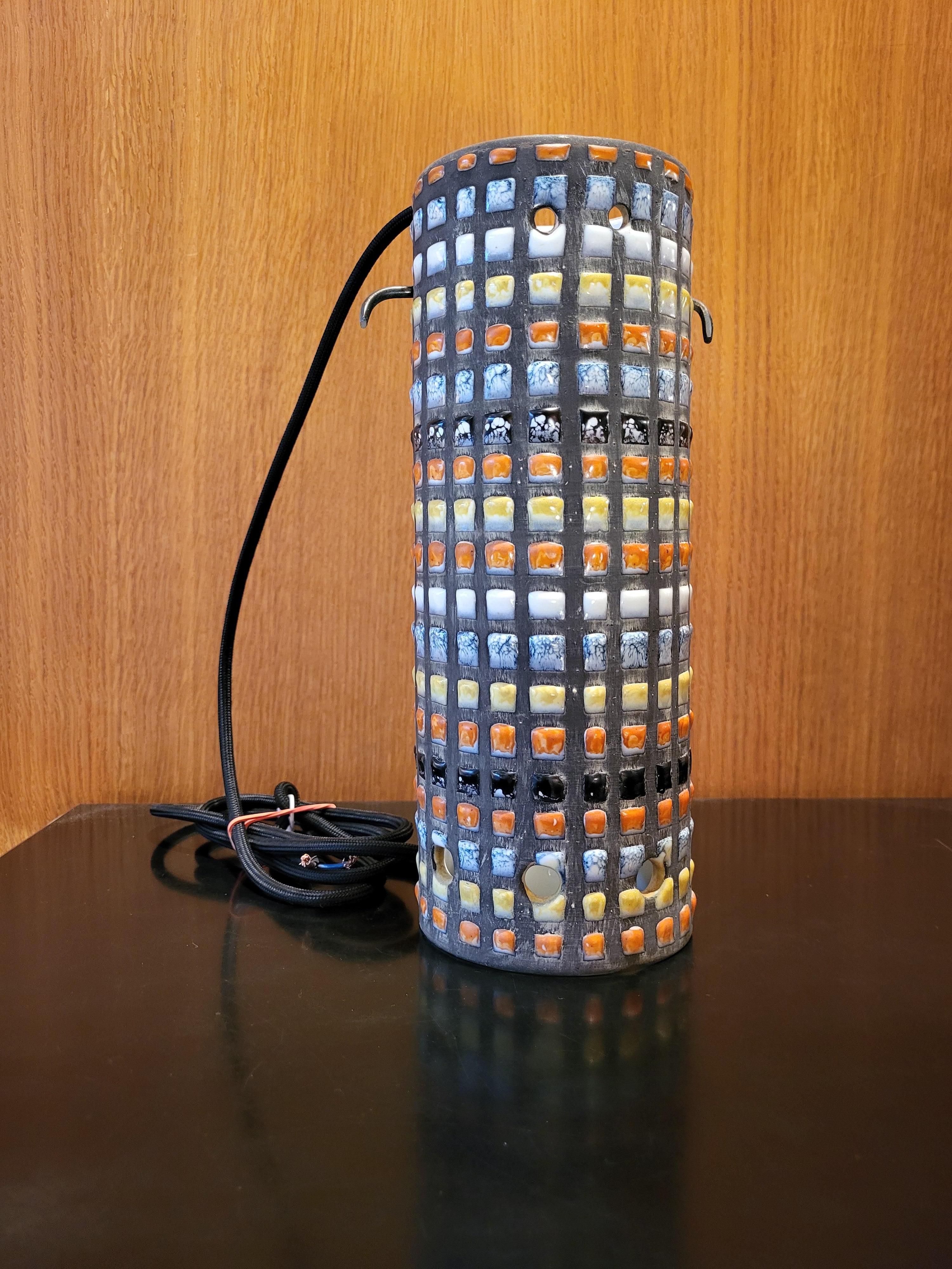 pendente in ceramica di Roger Capron, firmato