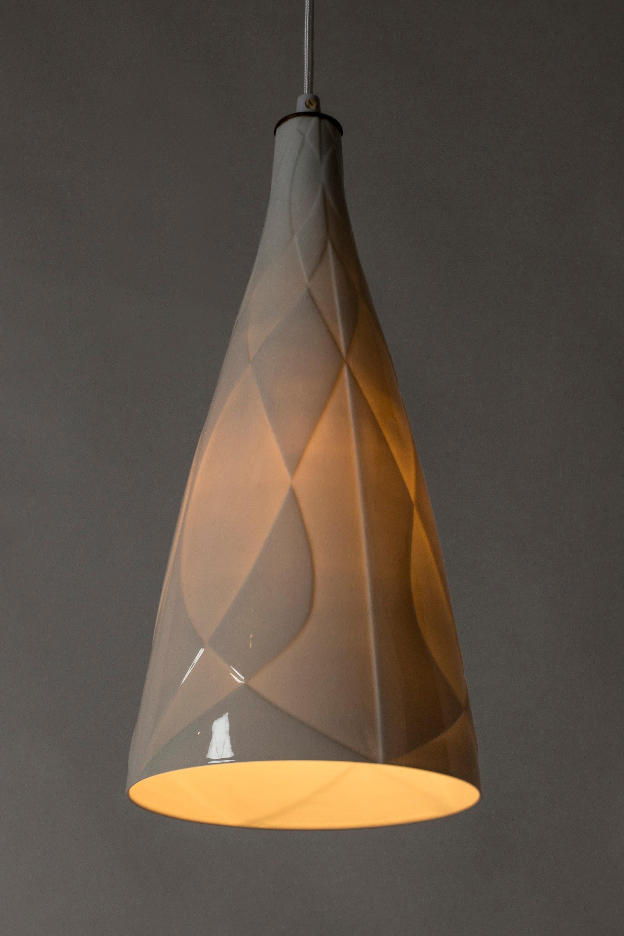 Swedish Ceramic Pendant Ceiling Lamp by Carl-Harry Stålhane for Rörstrand, Sweden, 1950s