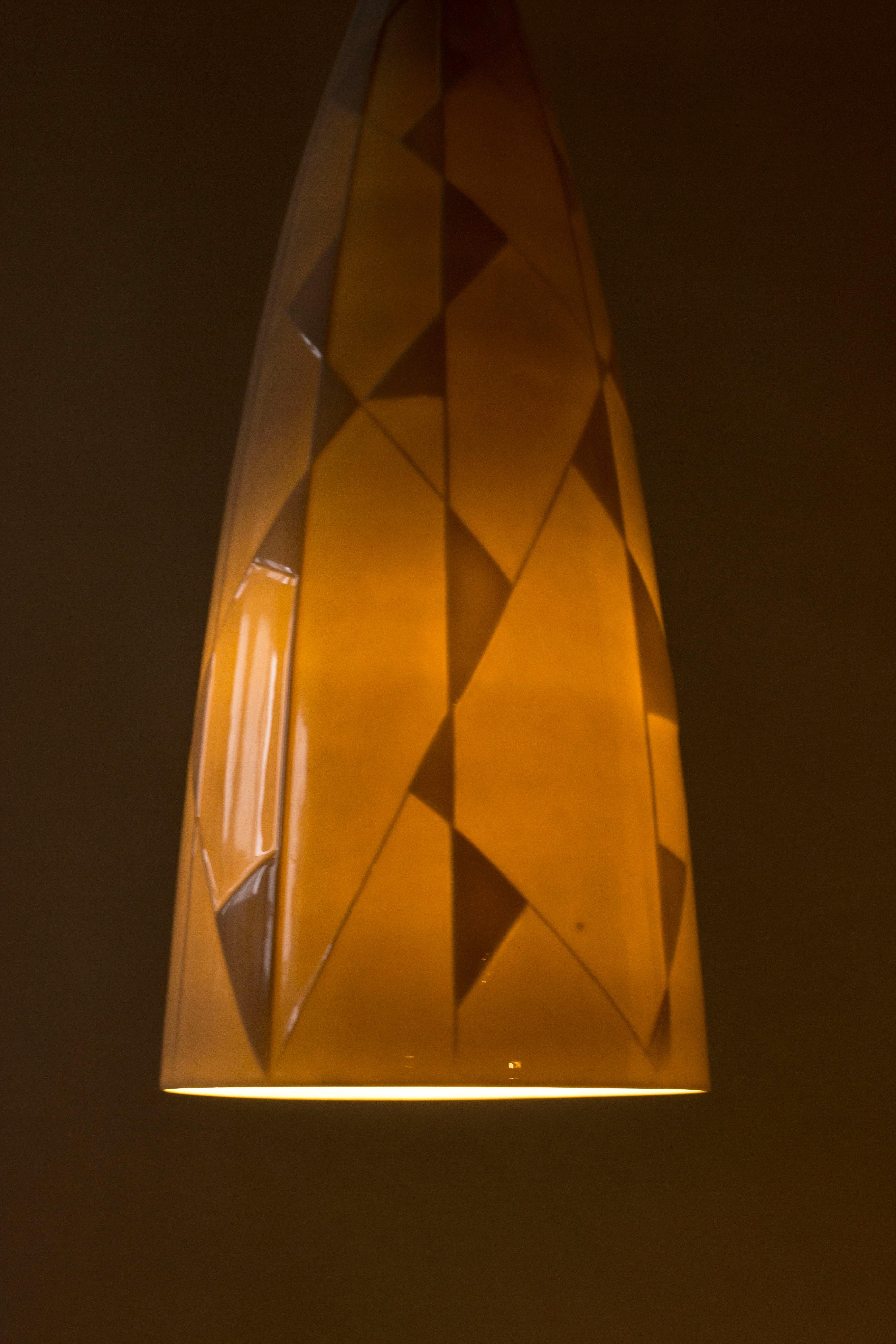 Suédois Plafonniers suspendus en céramique, Carl-Harry Stålhane, Rörstrand, Suède, années 1950 en vente