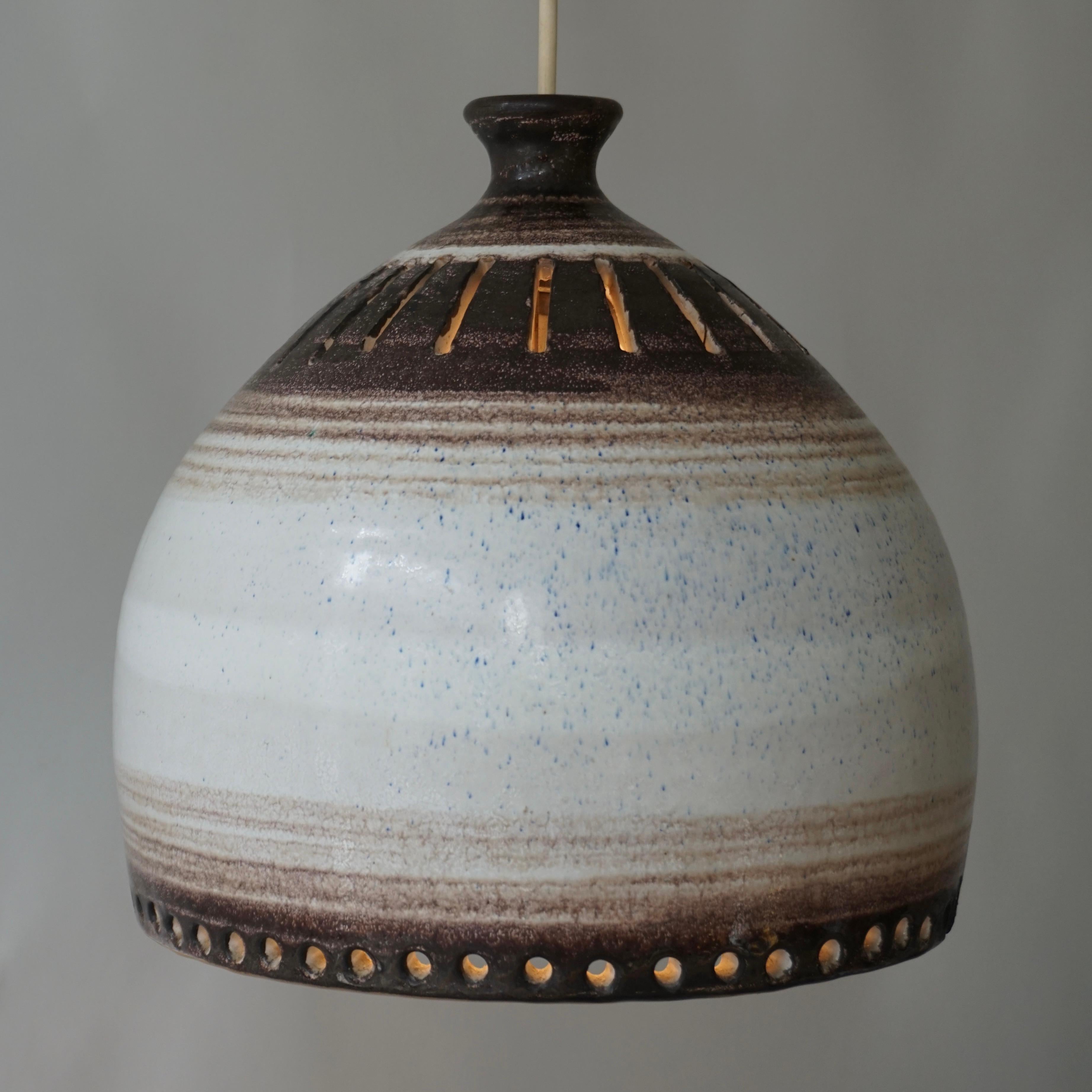 Ceramic Pendant Lamp by Georges Pelletier, 1960s For Sale 2