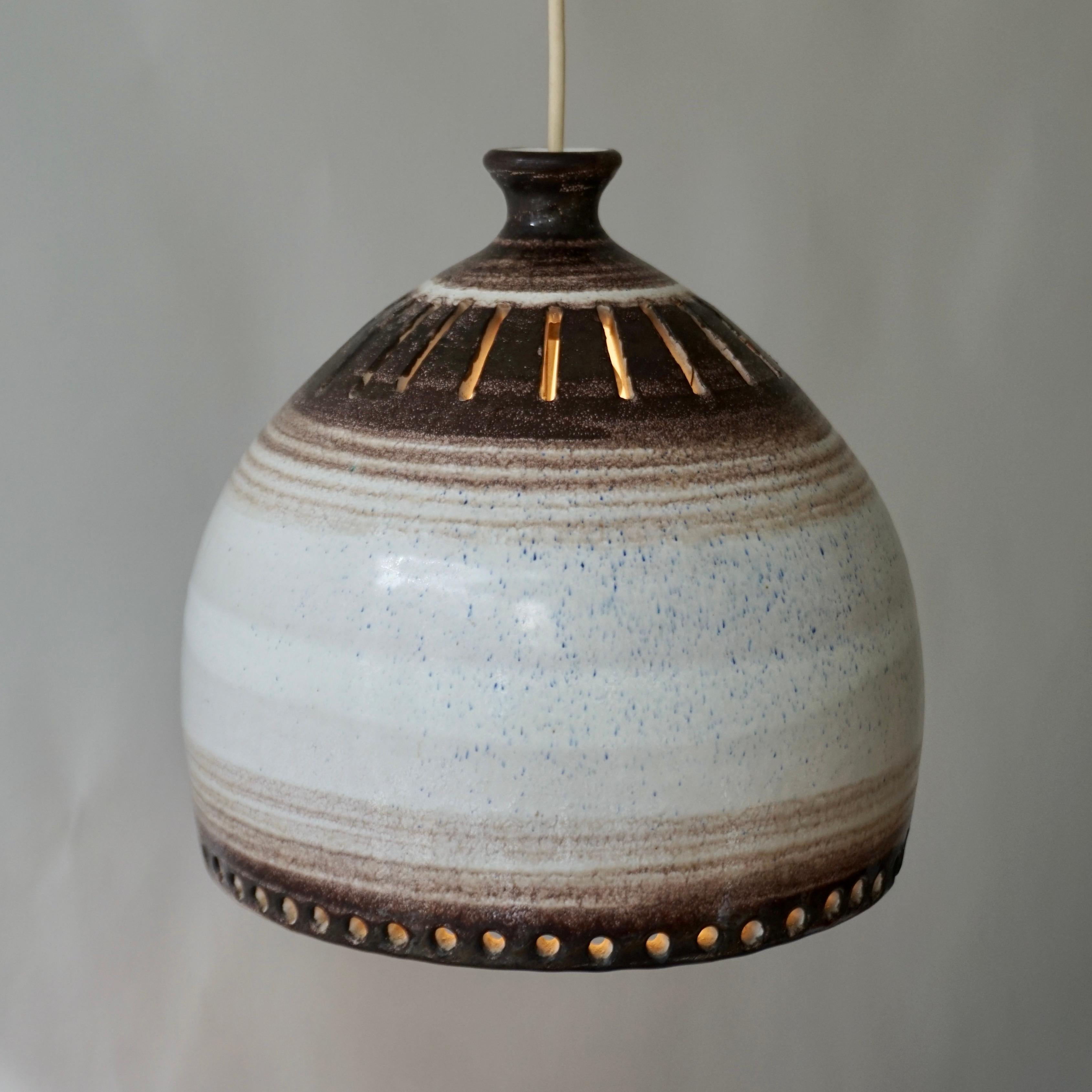 Ceramic Pendant Lamp by Georges Pelletier, 1960s For Sale 3