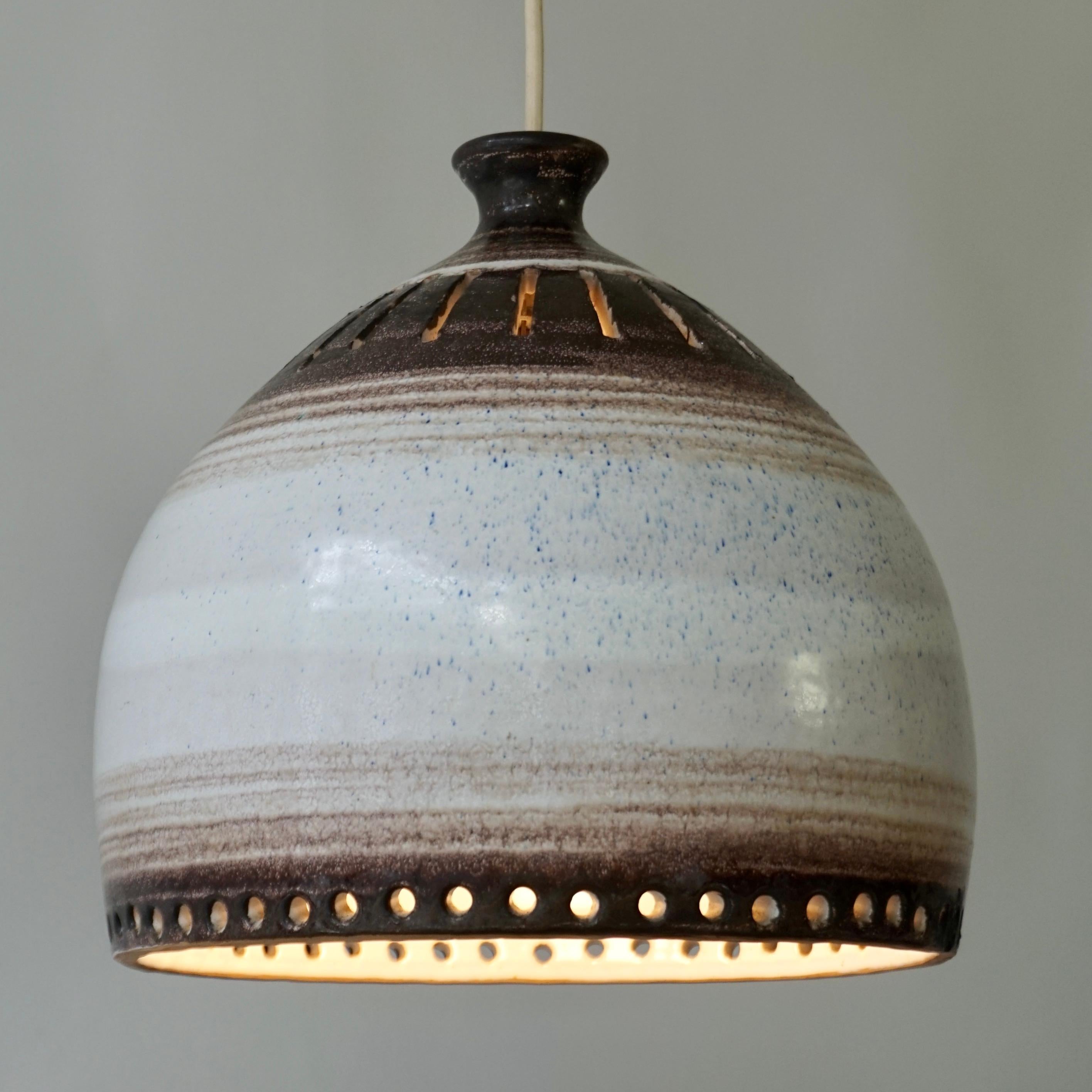 Ceramic Pendant Lamp by Georges Pelletier, 1960s For Sale 4