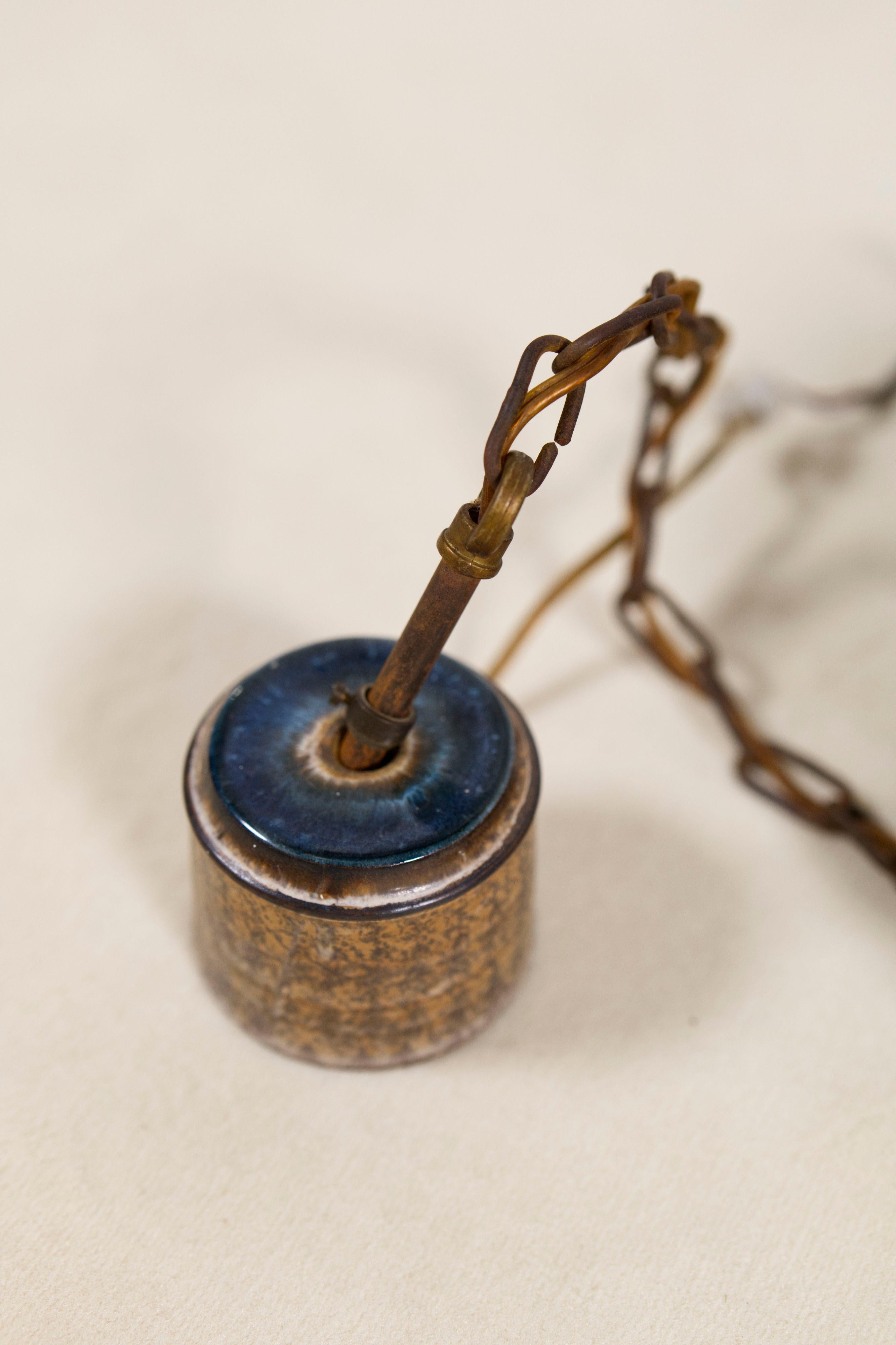 Lampada a sospensione in ceramica di Jette Hellerøe per Axella Stoneware, Danimarca anni '70 in vendita 10