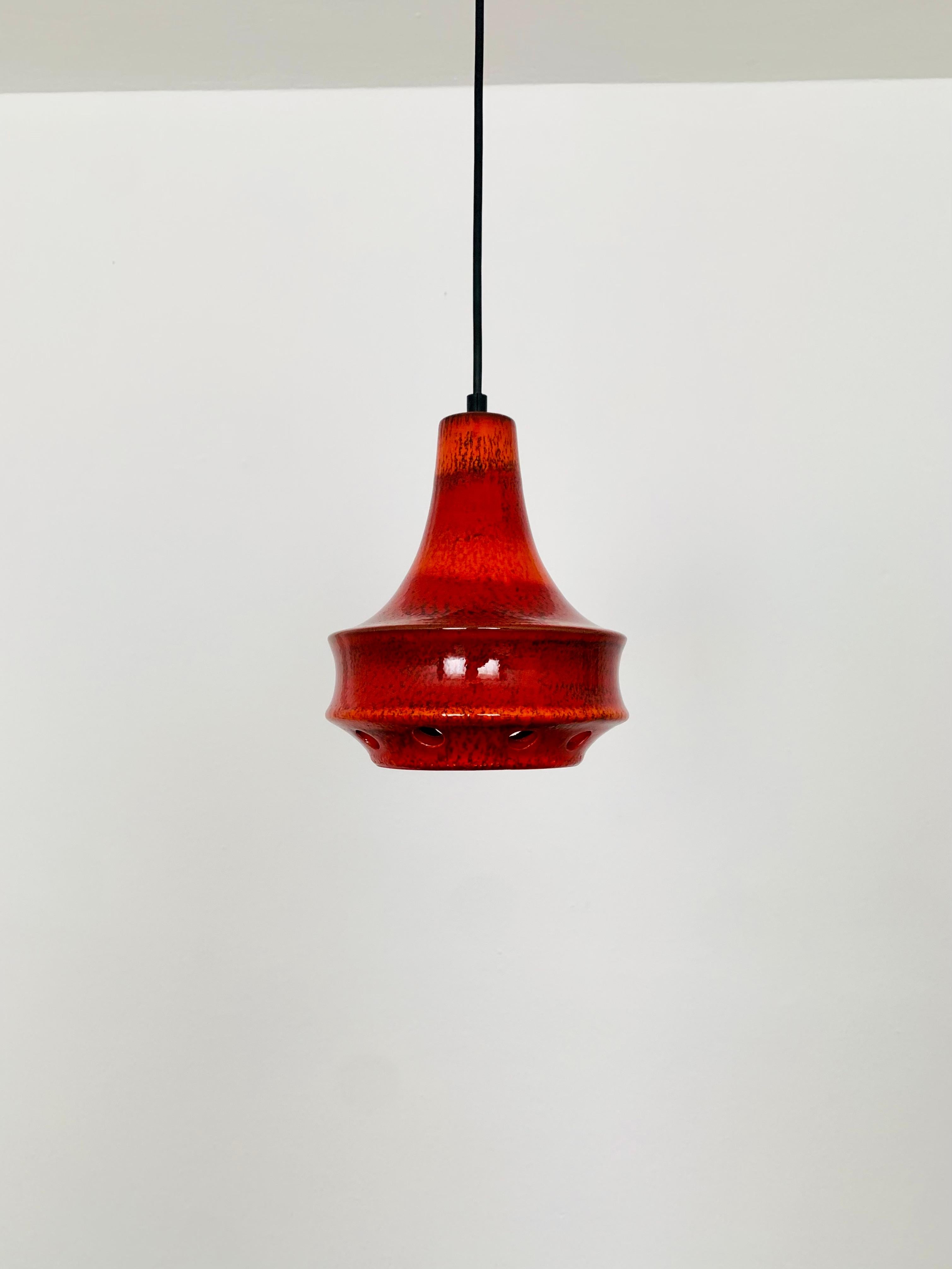 Set of 4 Ceramic Pendant Lamps In Good Condition For Sale In München, DE