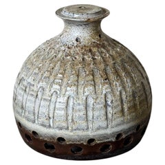 Ceramic Pendant Lamp Shade Studio Pottery Light Fixture Mid-Century Modern 1970s