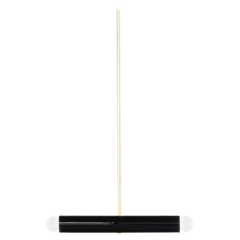 Lampe suspendue TRN A2 de Pani Jurek, tige en laiton, noire