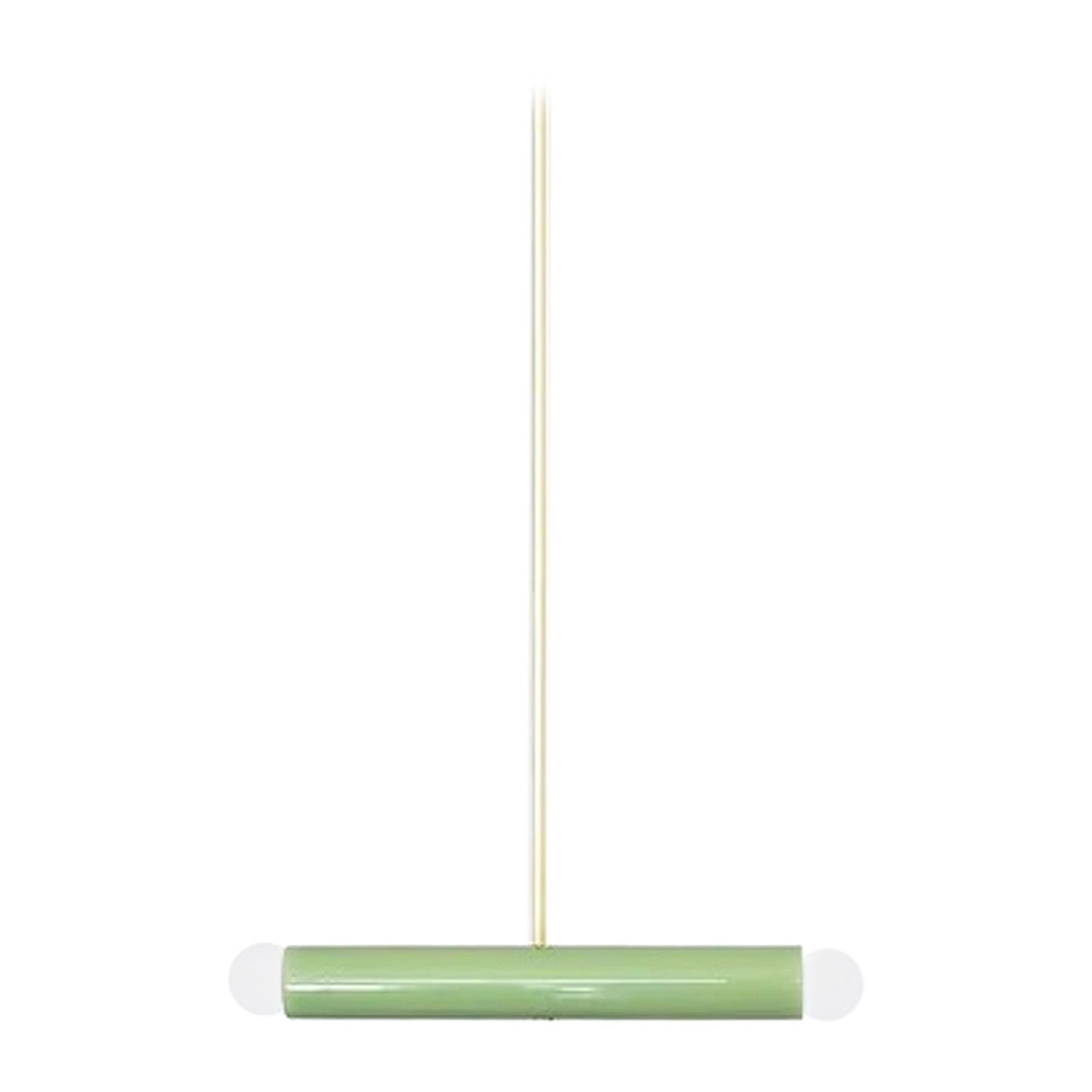 Lampe suspendue TRN A2 de Pani Jurek, tige en laiton, Pistachio