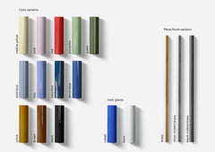 Ceramic Pendant Lamp TRN C1 Green & Steel Blue, Silver Finish by Pani Jurek