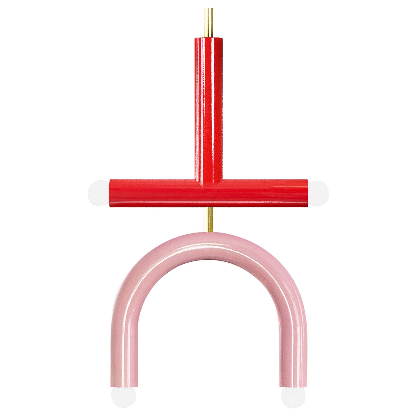 Lampe suspendue TRN C2 de Pani Jurek, rouge et rose en vente