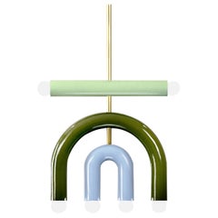 Lámpara colgante de cerámica 'TRN D1' de Pani Jurek, pistacho, verde, azul