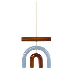Lampada a sospensione in ceramica 'TRN D1' di Pani Jurek, asta in ottone, Greene & Greene  Marrone