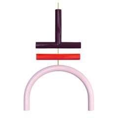 Ceramic Pendant Lamp 'TRN F2' by Pani Jurek, Lilac, Aubergine, Red & Pink