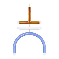 Lampada a sospensione in ceramica 'TRN F2' di Pani Jurek, Ochre, White & Lilac