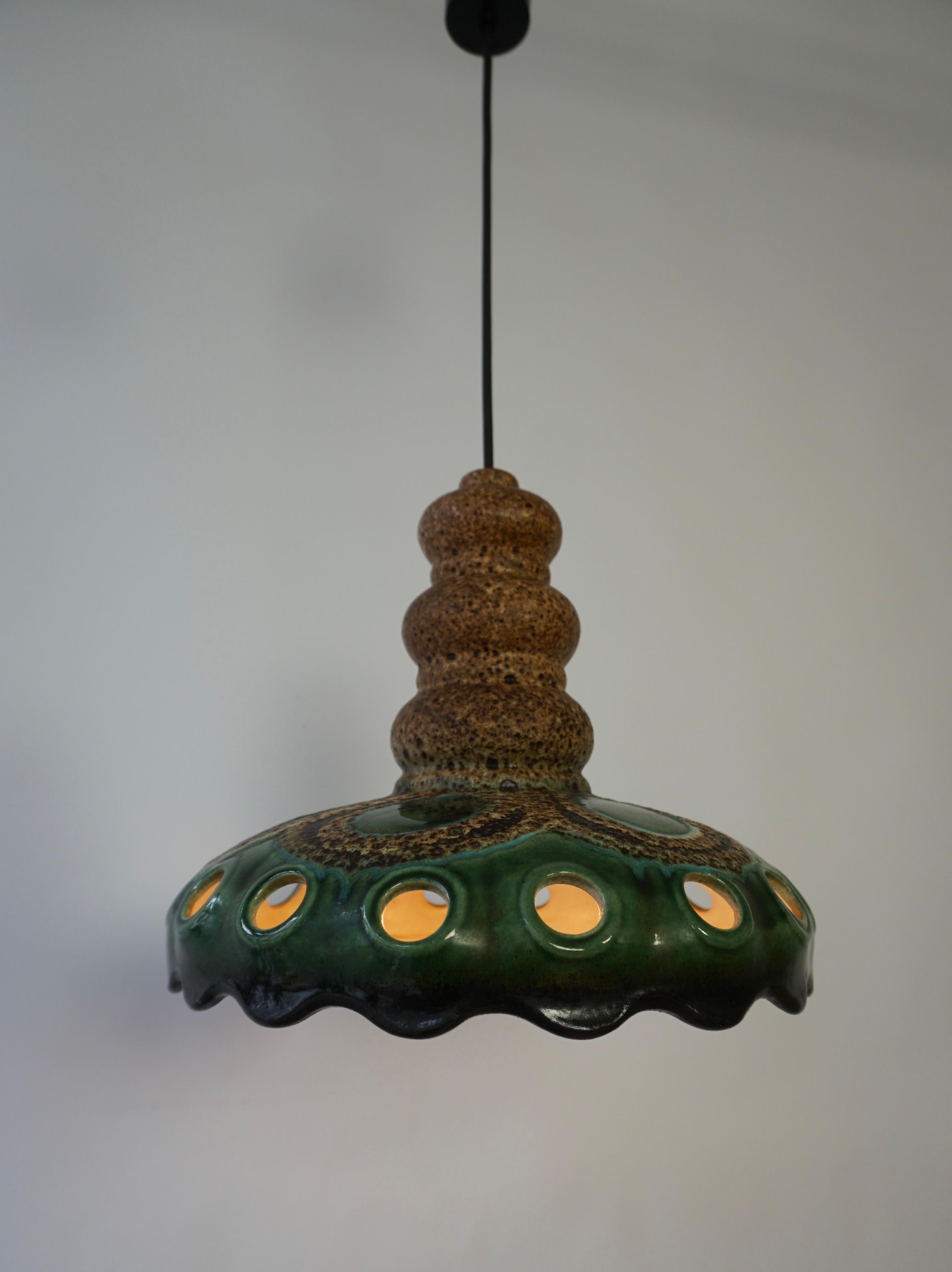 Mid-Century Modern Ceramic Pendant Light For Sale