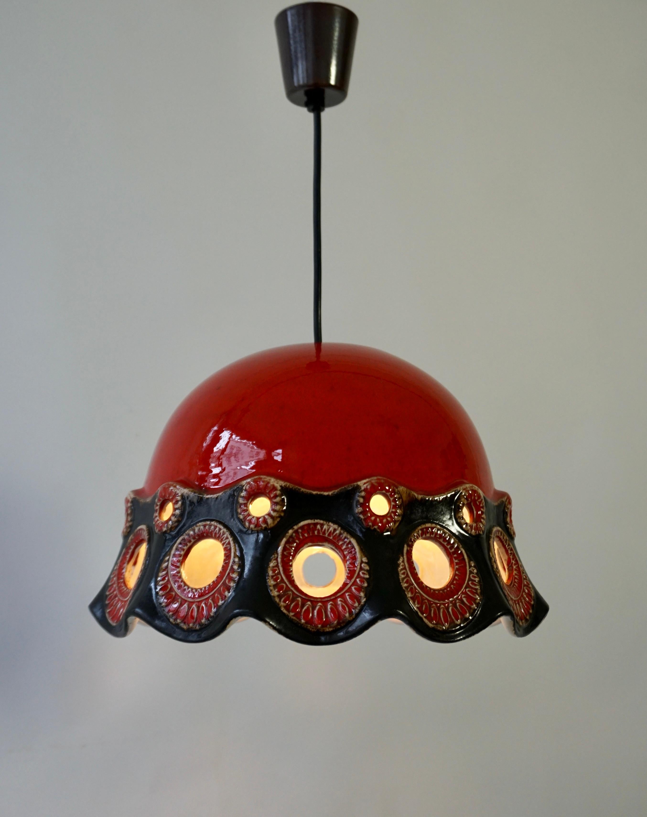 20th Century Ceramic Pendant Light For Sale