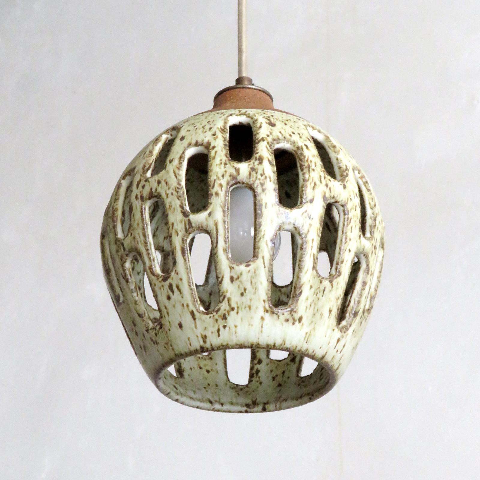 American Ceramic Pendant Light No. 1003 by Heather Levine For Sale
