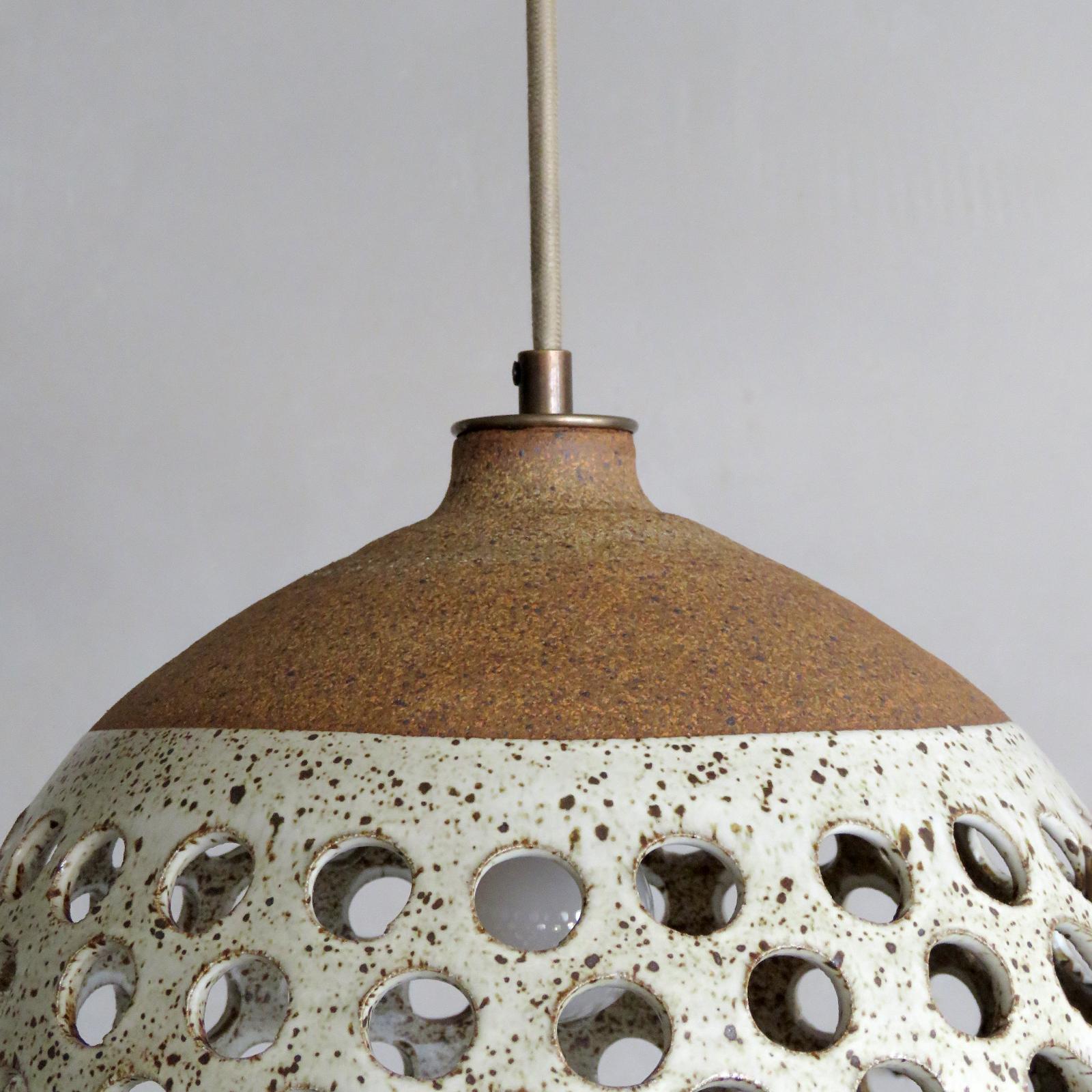 American Ceramic Pendant Light No. L519 by Heather Levine For Sale