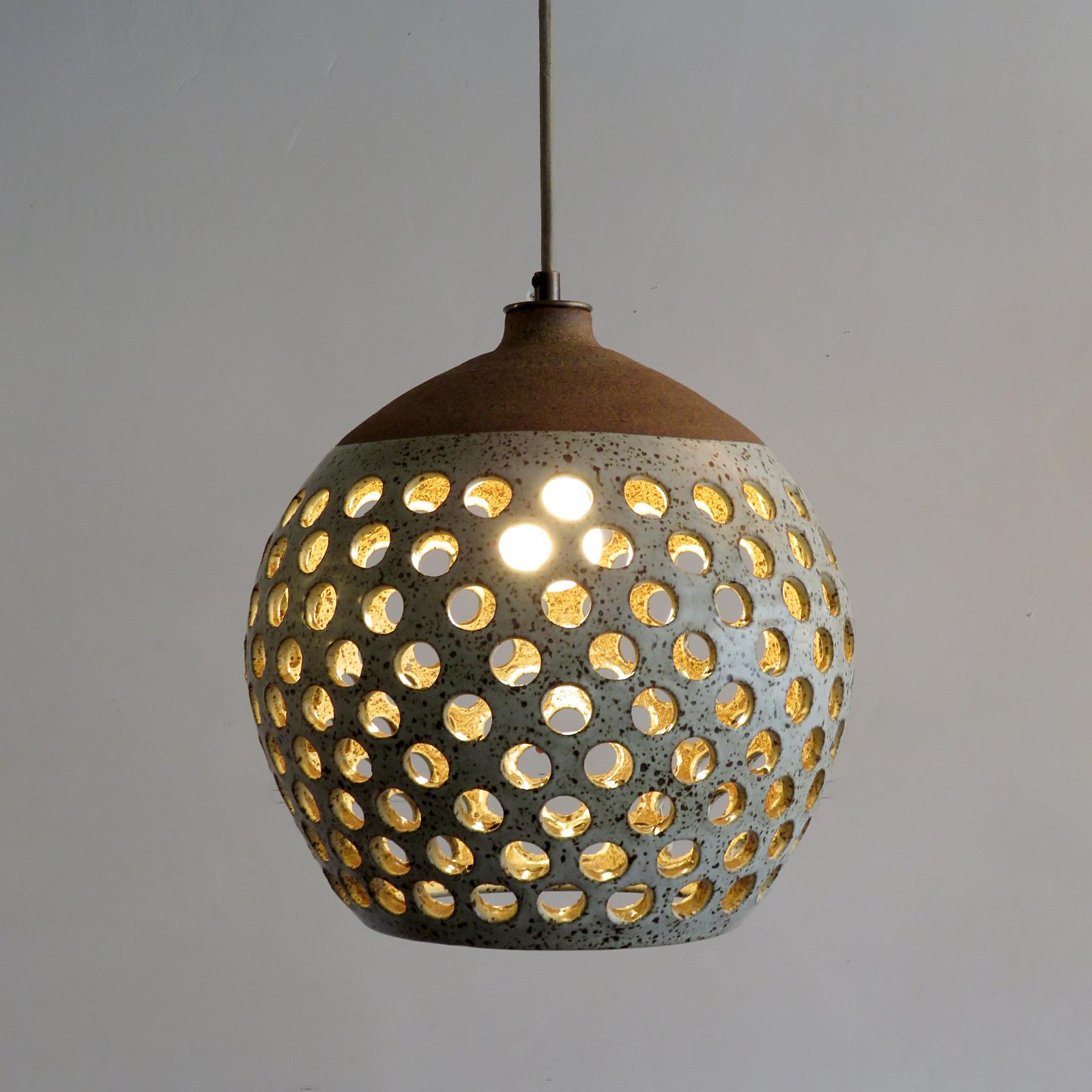 Ceramic Pendant Light No. L519 by Heather Levine In New Condition For Sale In Los Angeles, CA
