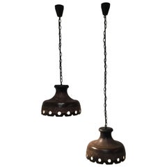 Ceramic Pendant Lights, West Germany, 1970s