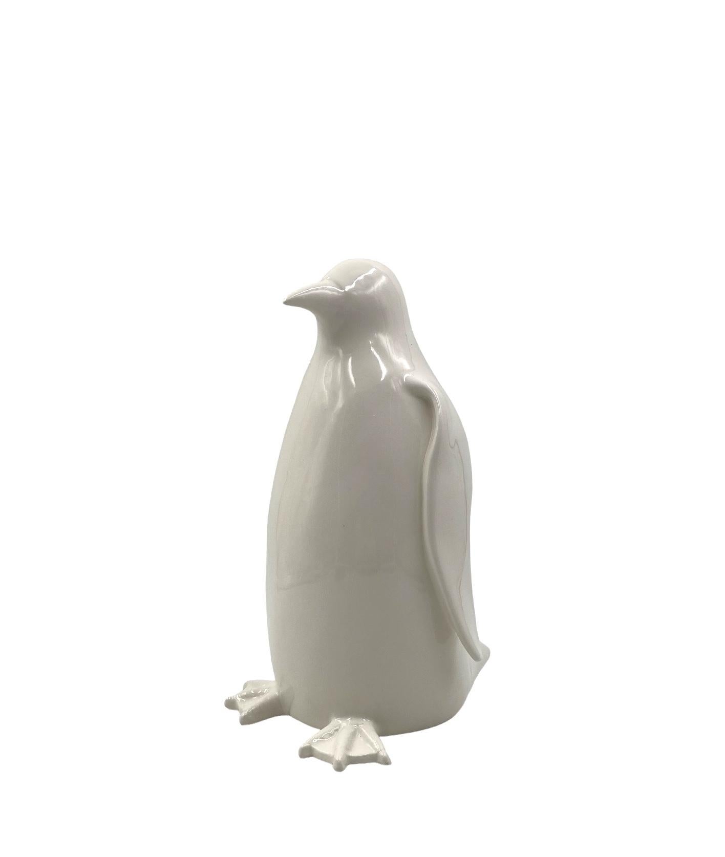Sculpture de Pingouin en céramique, Italie 1980 en vente 5