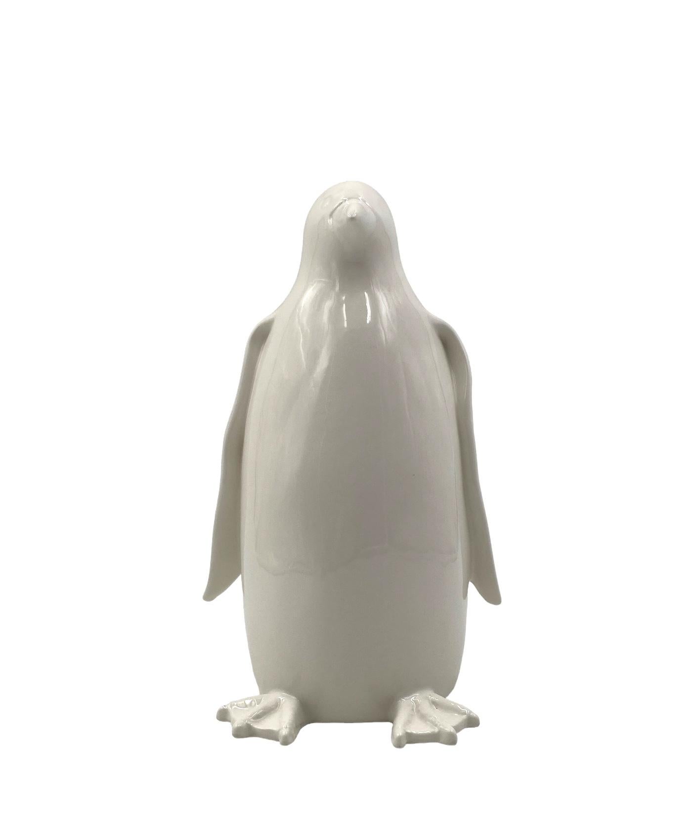 Sculpture de Pingouin en céramique, Italie 1980 en vente 6