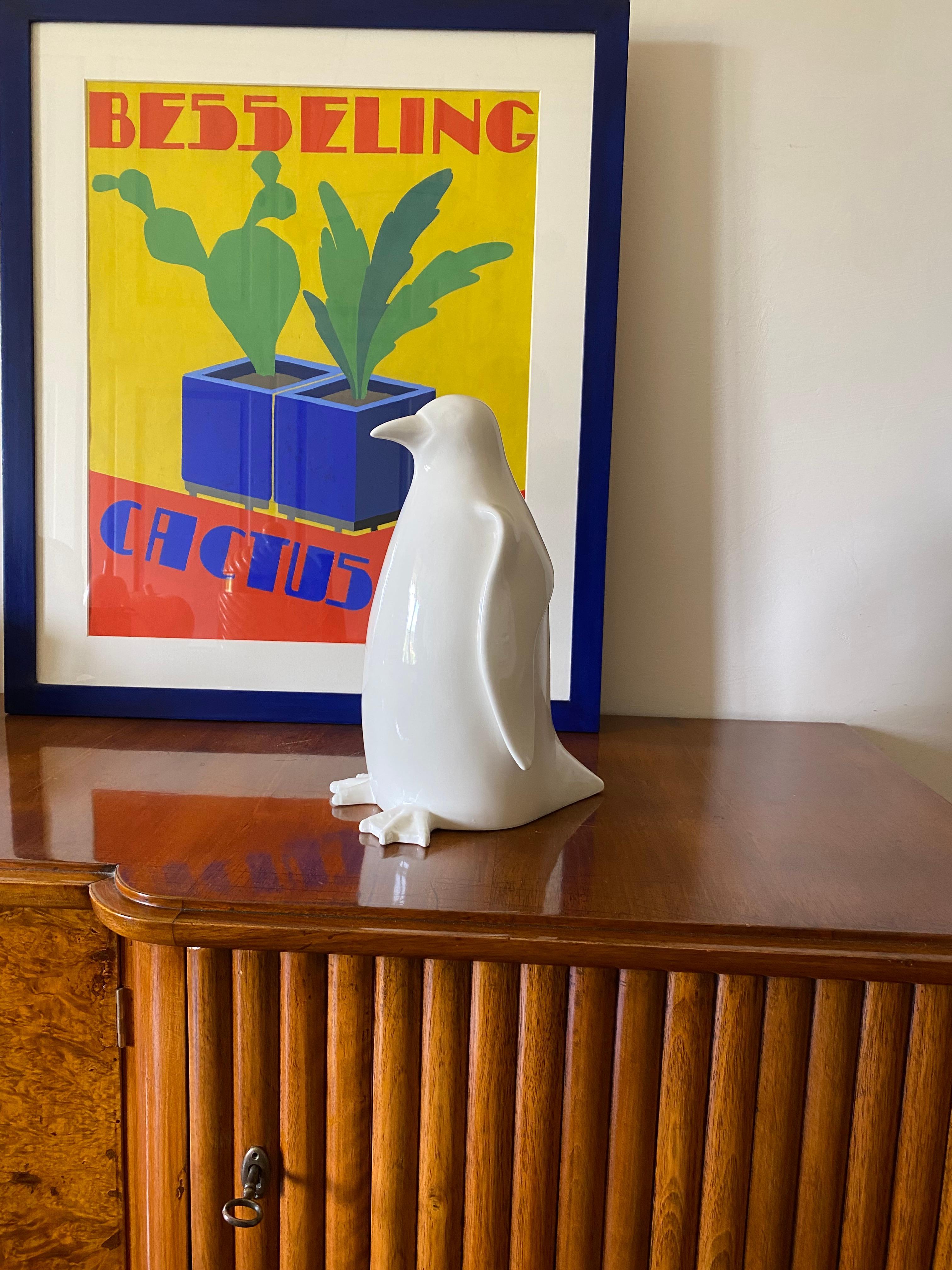 Italian Ceramic penguin sculpture, Italy 1980 For Sale