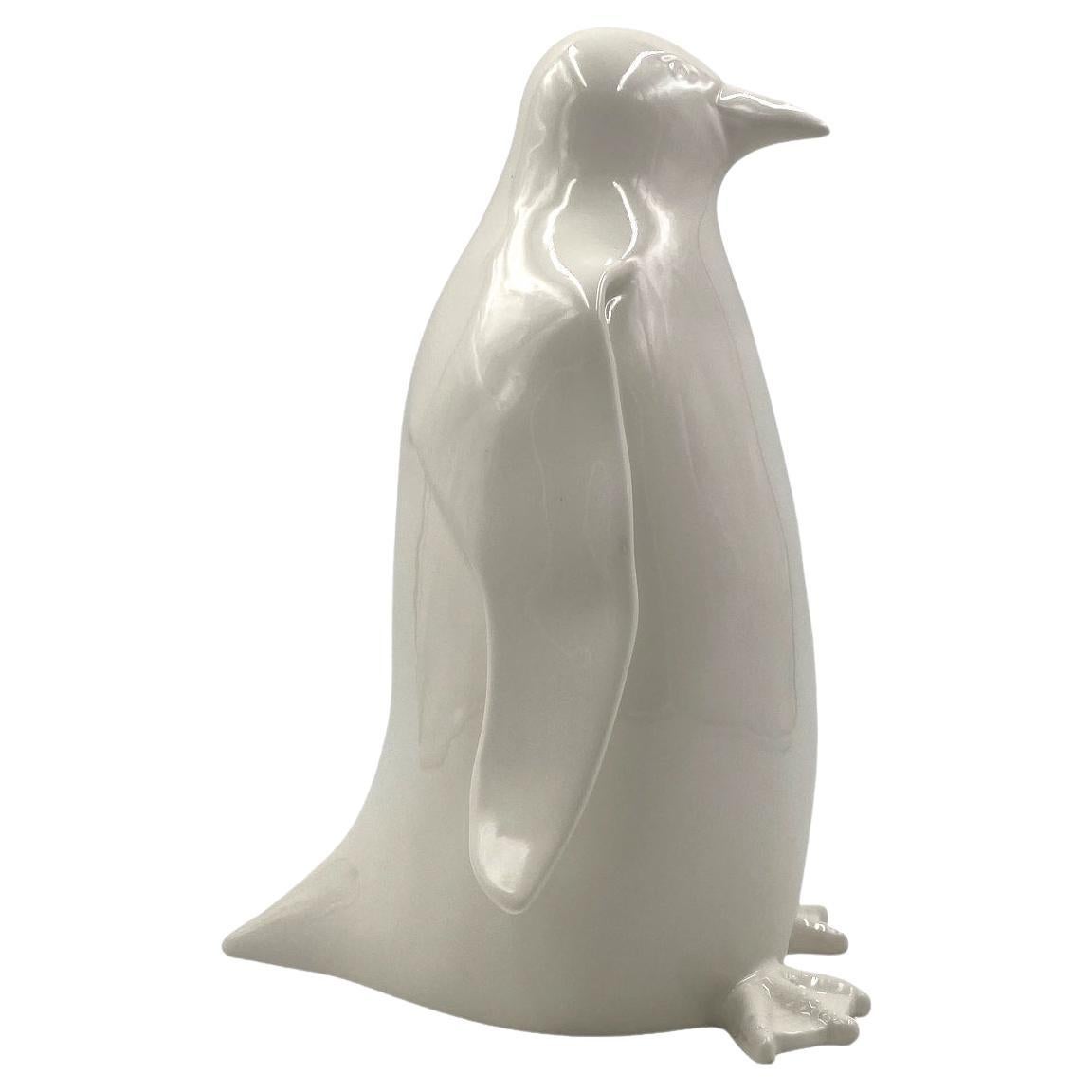 Ceramic penguin sculpture, Italy 1980 For Sale