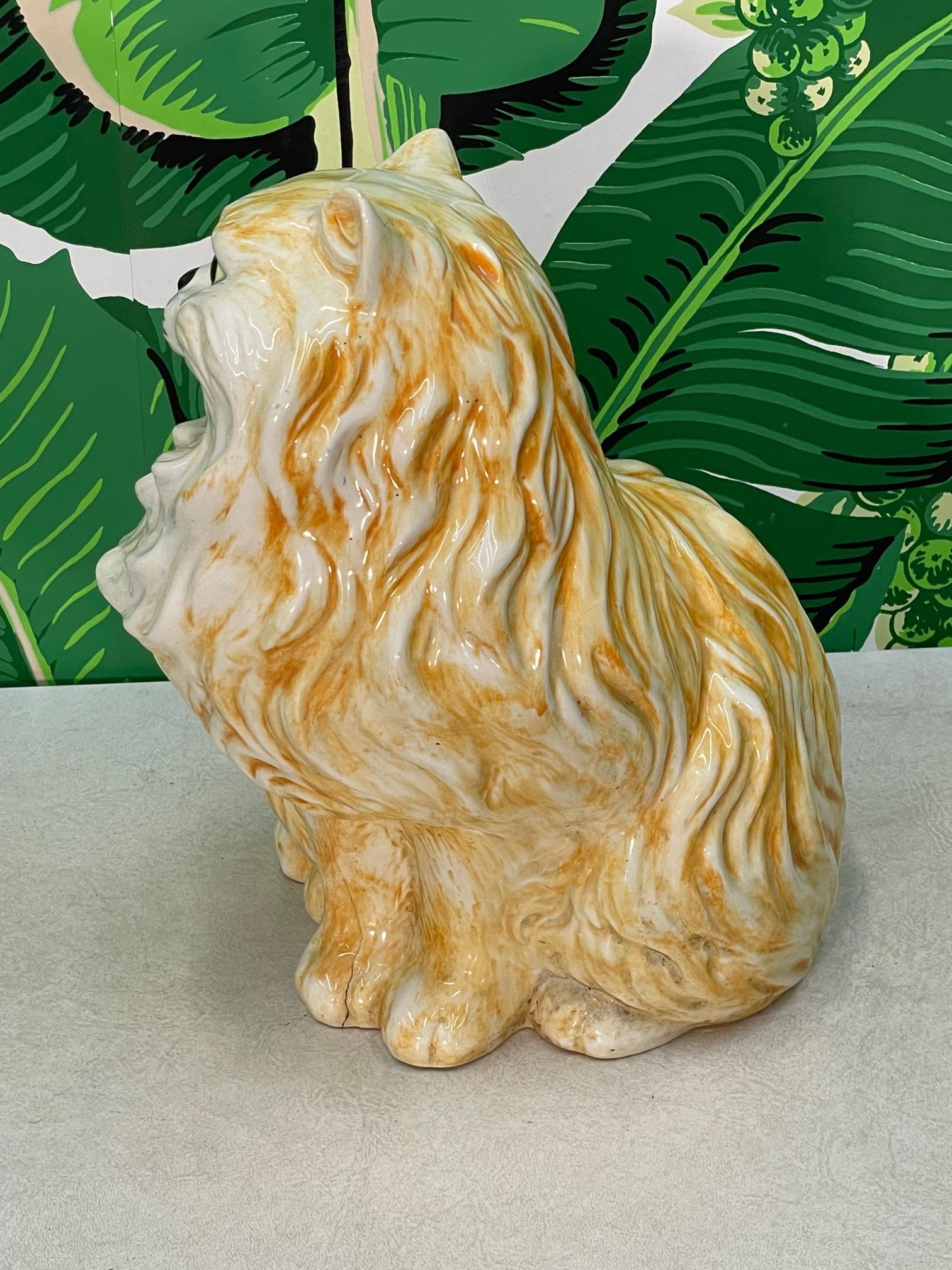 Keramik Persische Täbchen Katze Große Mid-Century Figur im Zustand „Gut“ im Angebot in Jacksonville, FL