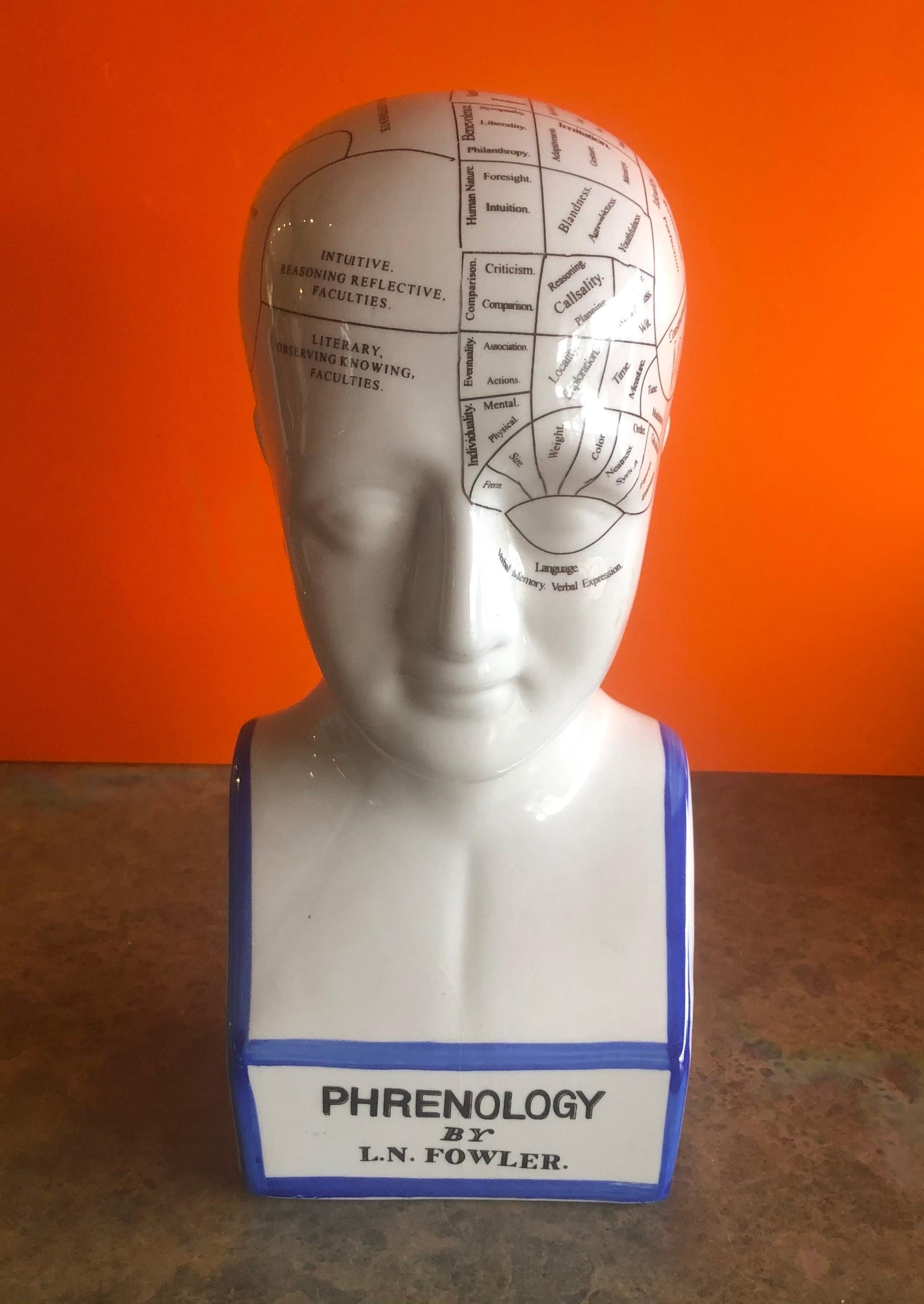 l n fowler phrenology head